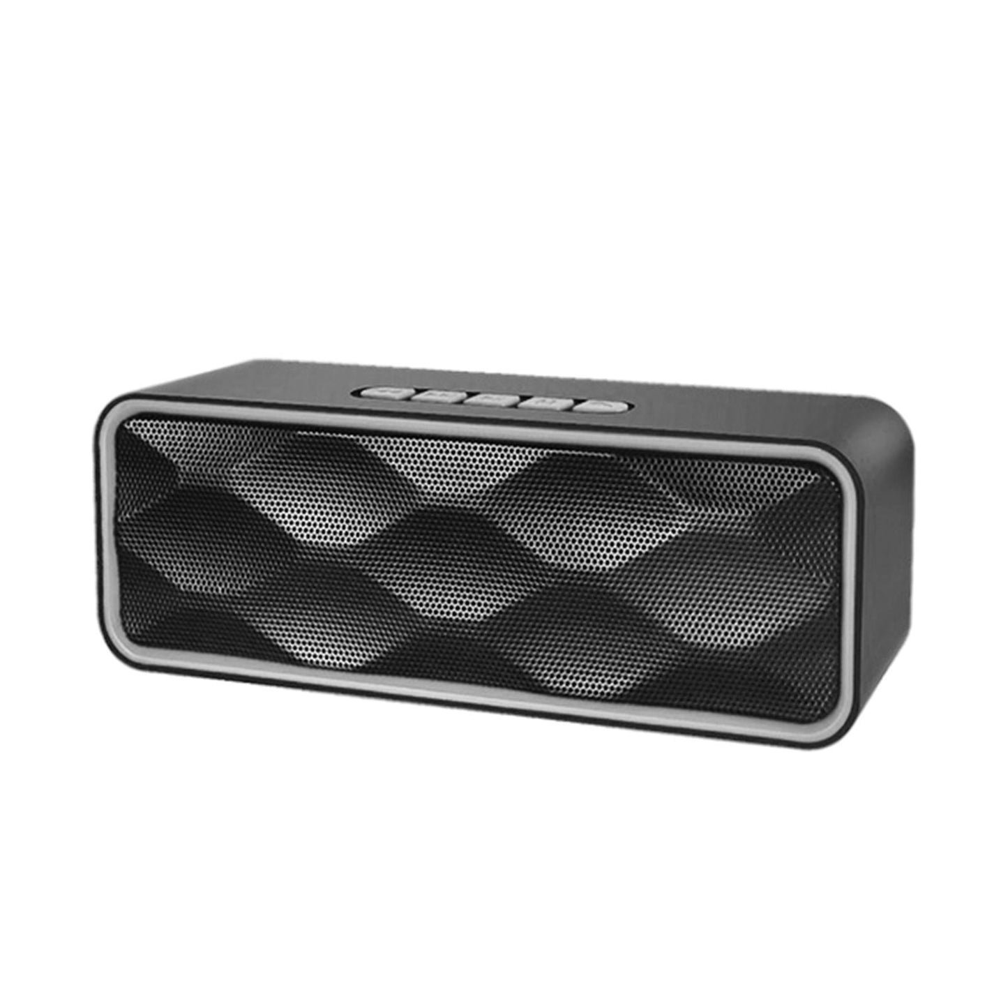 Protable Bluetooth Speaker with FM Radio USB AUX for Smartphones Silver