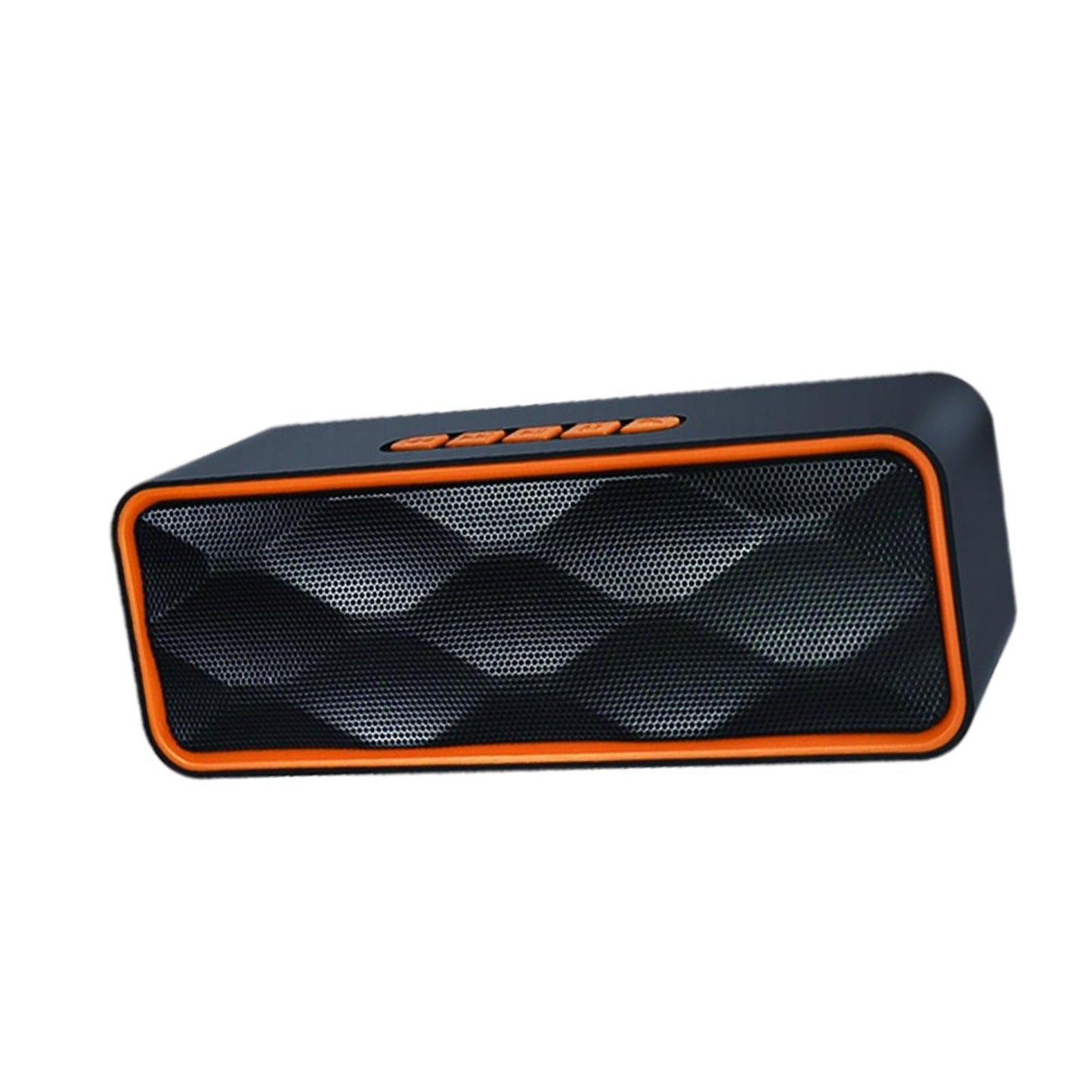 Protable Bluetooth Speaker with FM Radio USB AUX for Smartphones Orange