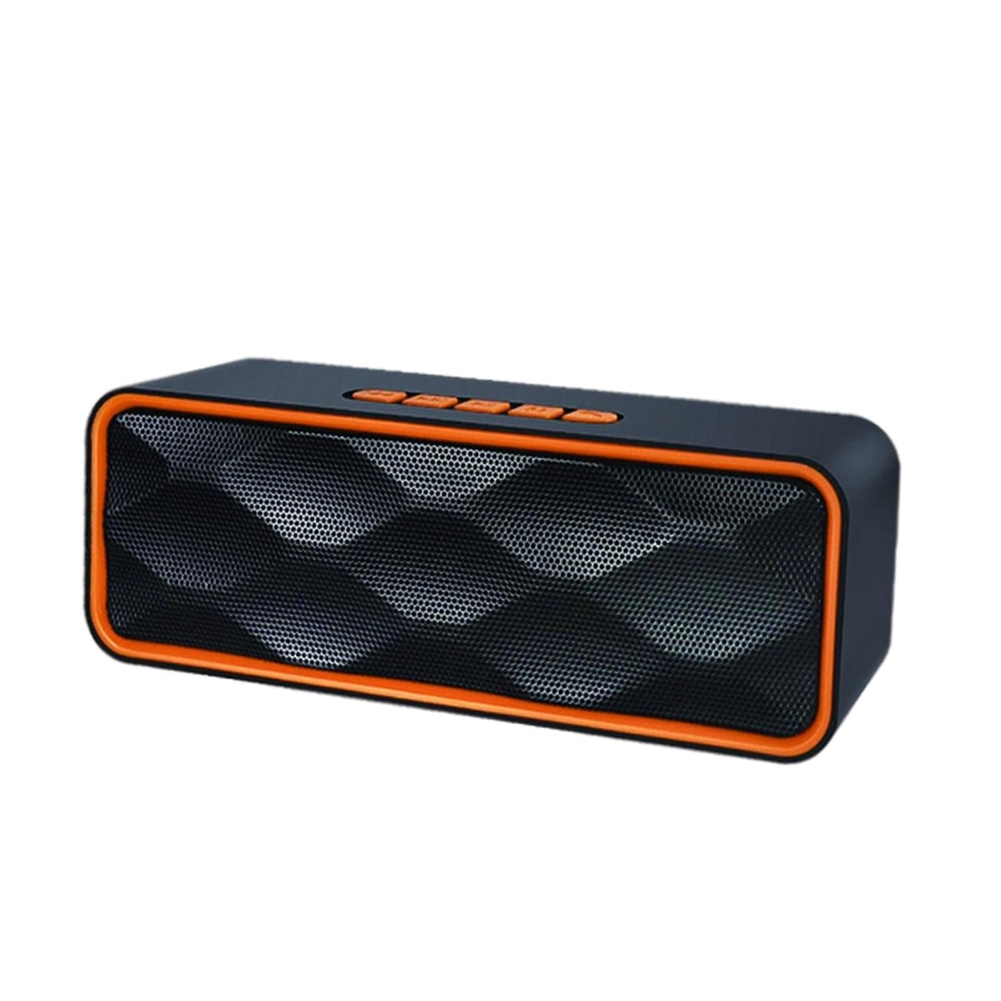 Protable Bluetooth Speaker with FM Radio USB AUX for Smartphones Orange