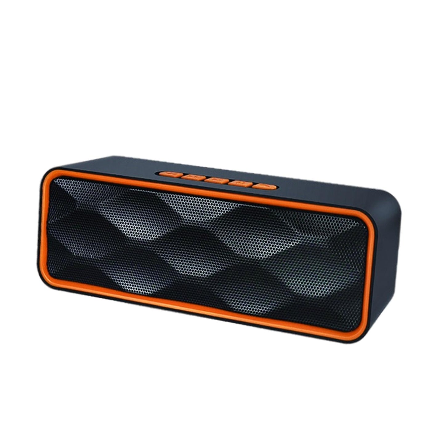 Protable Bluetooth Speaker with FM Radio USB AUX for Smartphones Orange