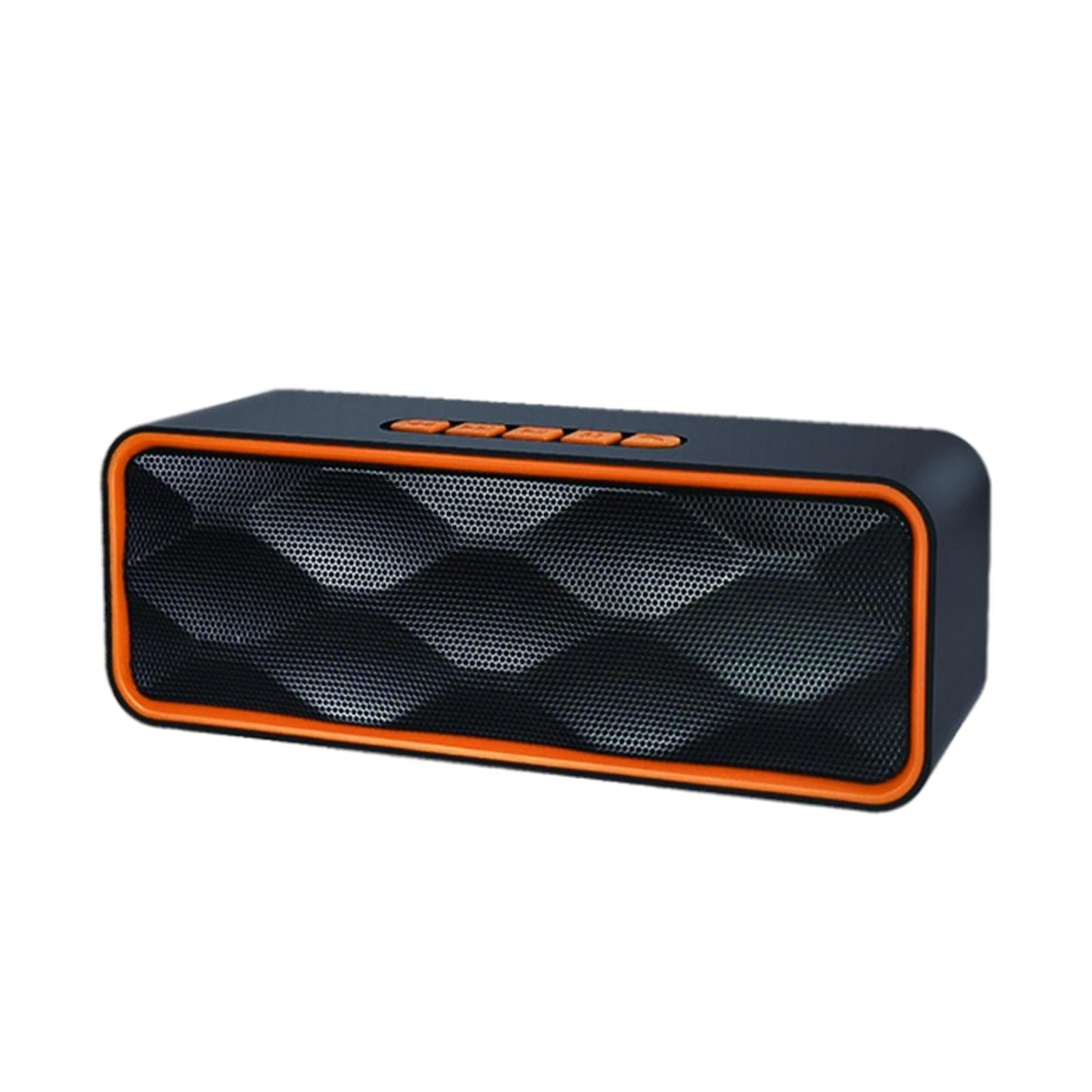 Protable Bluetooth Speaker with FM Radio USB AUX for Smartphones Orange