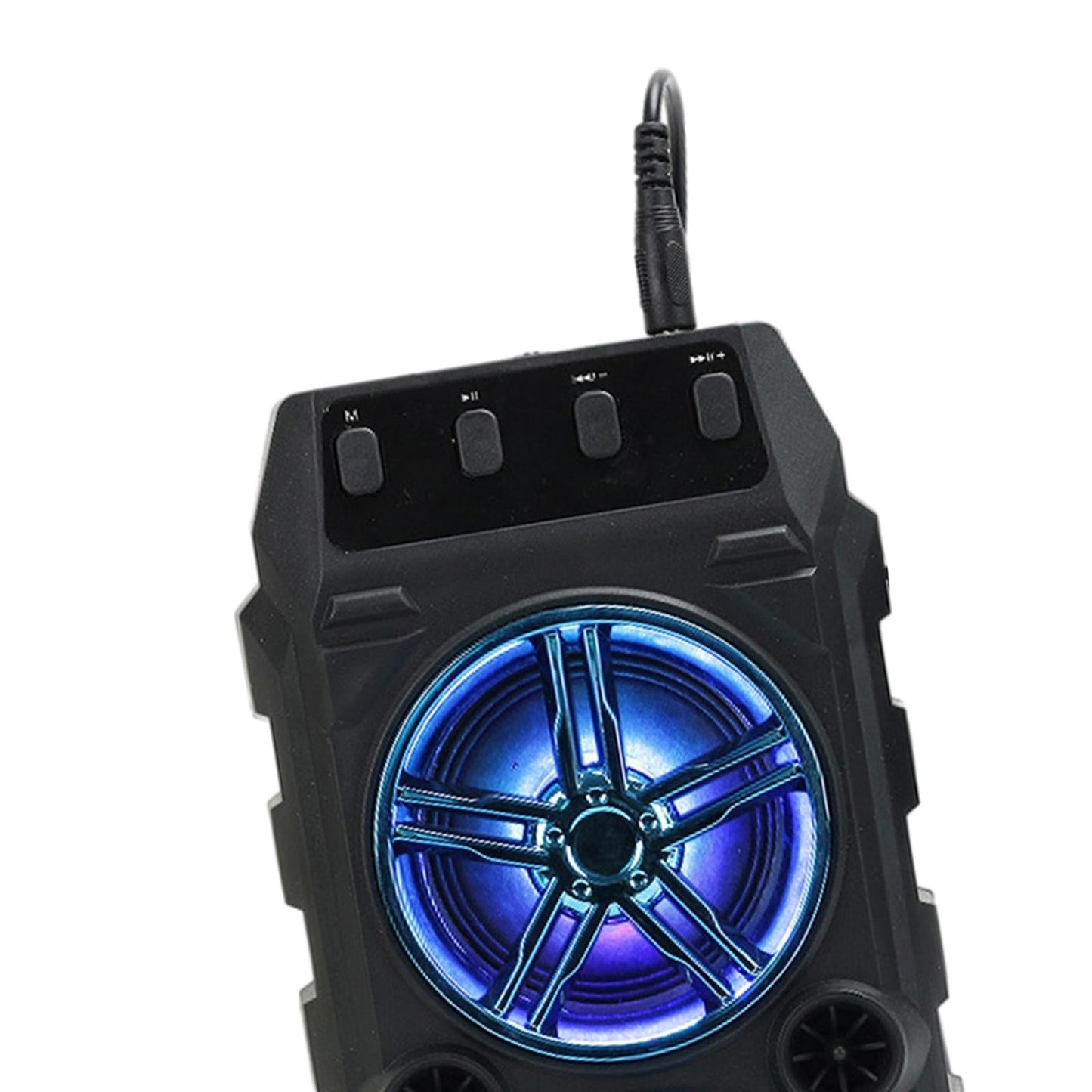 Bluetooth Karaoke Speaker USB Stereo Musical Player for Outdoor Blue