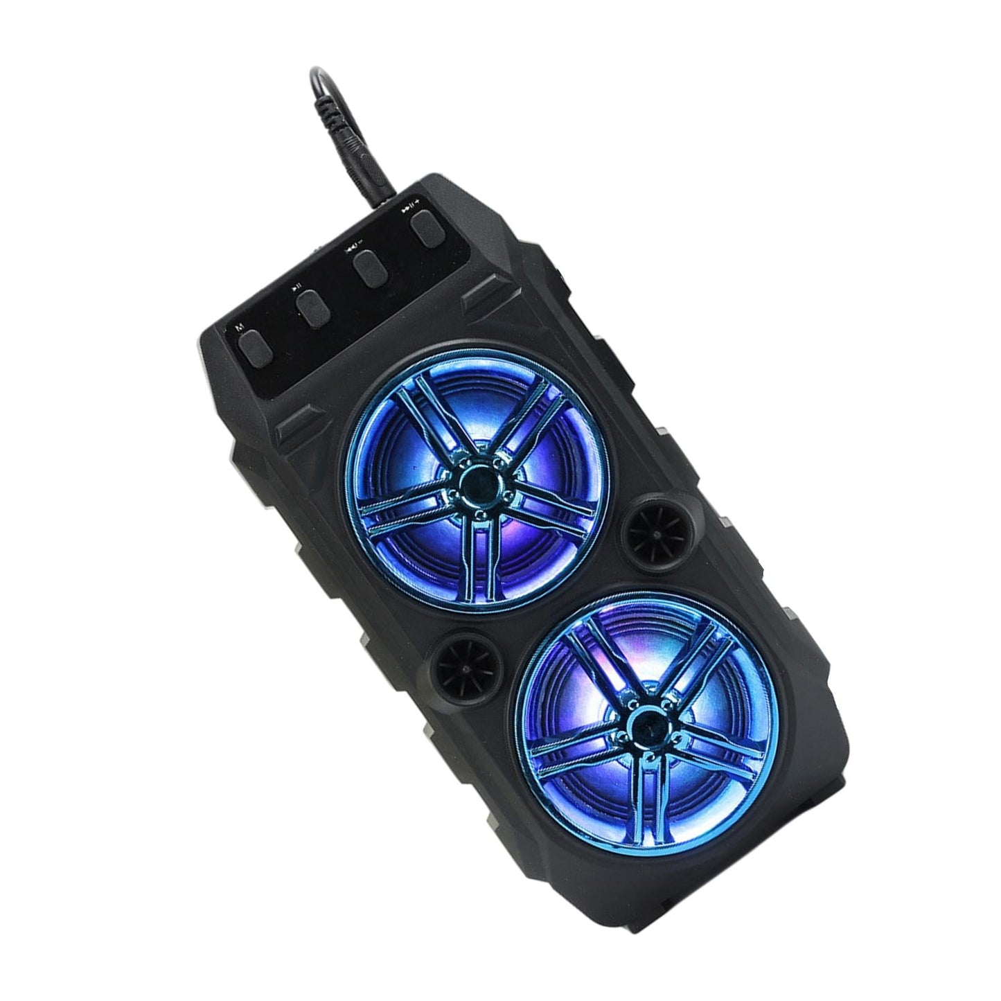 Bluetooth Karaoke Speaker USB Stereo Musical Player for Outdoor Blue
