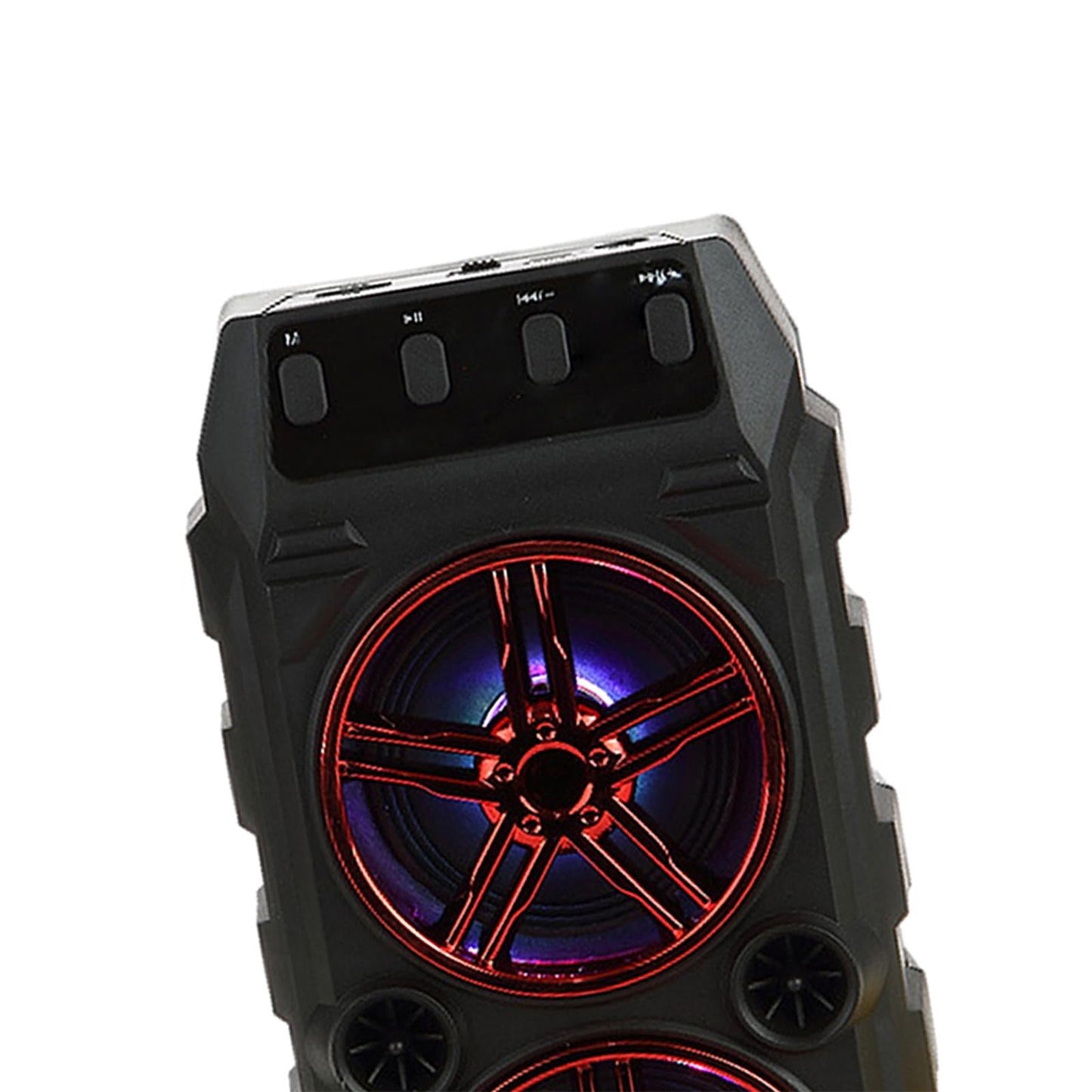 Bluetooth Karaoke Speaker USB Stereo Musical Player for Outdoor Red