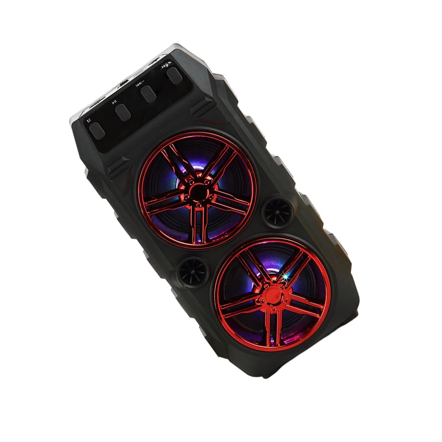 Bluetooth Karaoke Speaker USB Stereo Musical Player for Outdoor Red