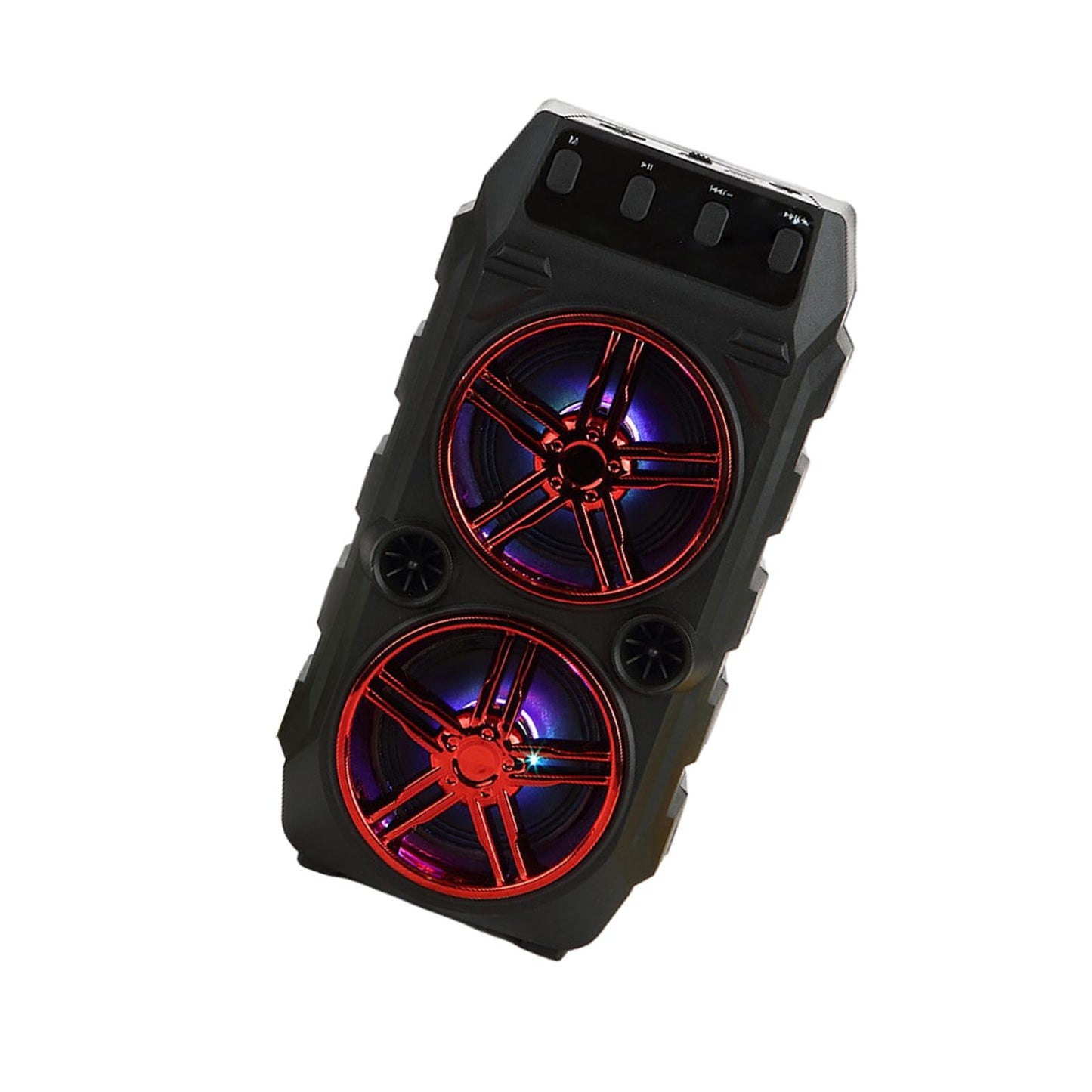 Bluetooth Karaoke Speaker USB Stereo Musical Player for Outdoor Red