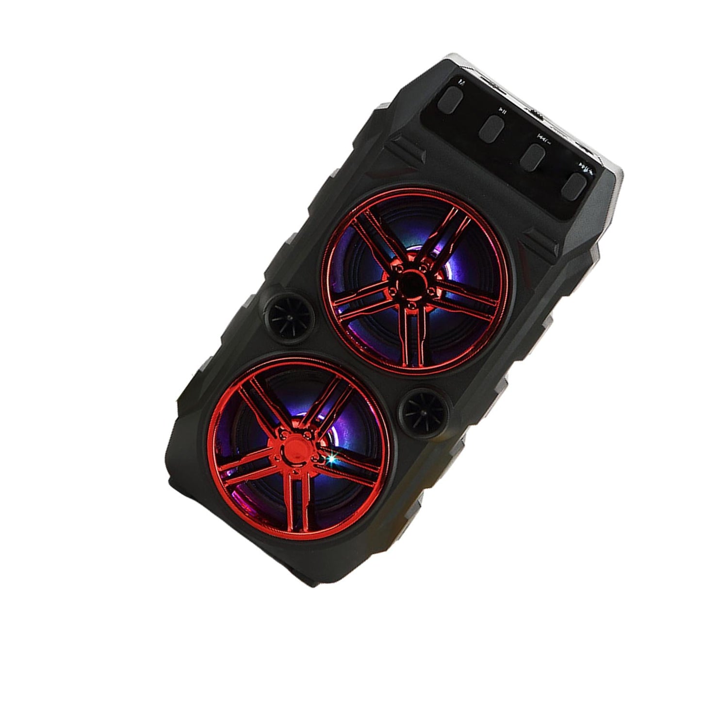 Bluetooth Karaoke Speaker USB Stereo Musical Player for Outdoor Red