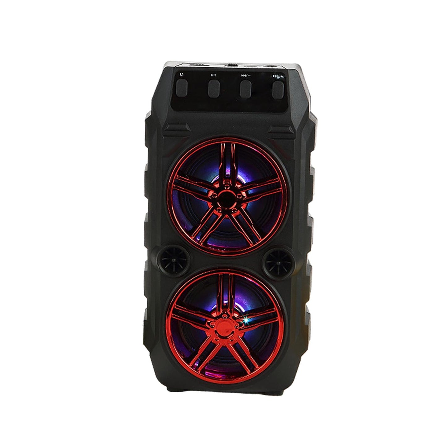 Bluetooth Karaoke Speaker USB Stereo Musical Player for Outdoor Red