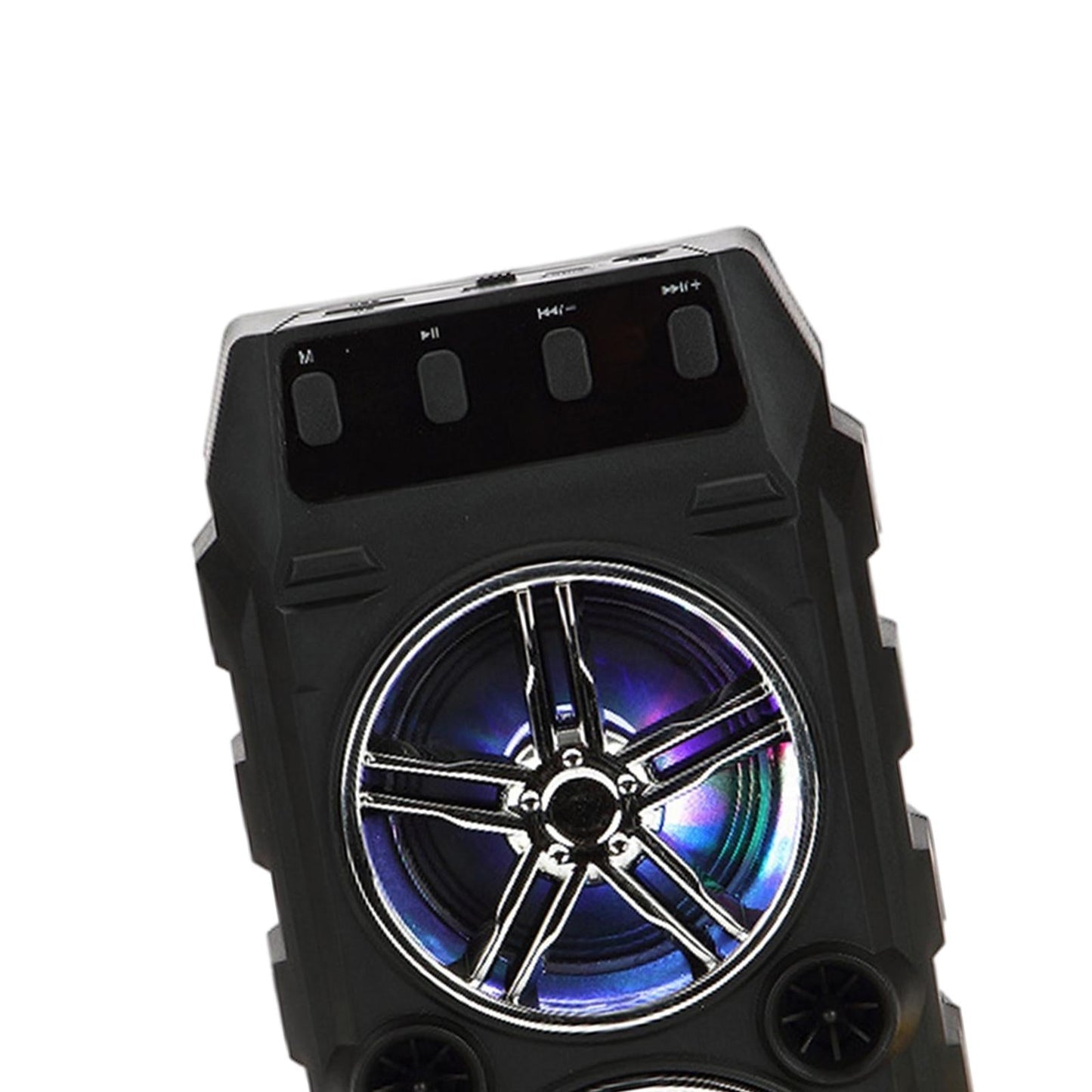 Bluetooth Karaoke Speaker USB Stereo Musical Player for Outdoor Silver Gray