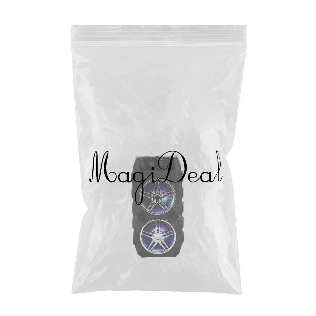 Bluetooth Karaoke Speaker USB Stereo Musical Player for Outdoor Silver Gray