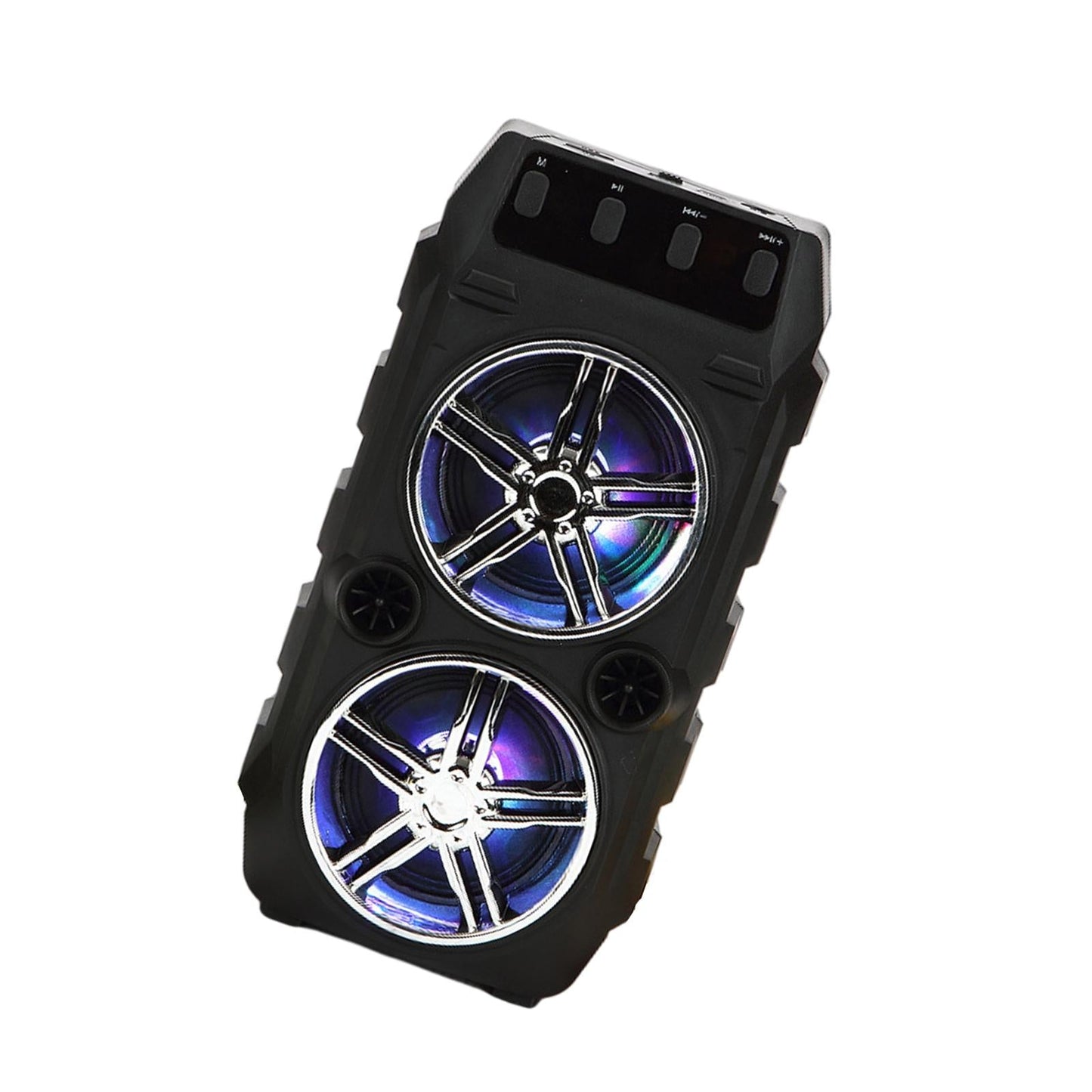 Bluetooth Karaoke Speaker USB Stereo Musical Player for Outdoor Silver Gray