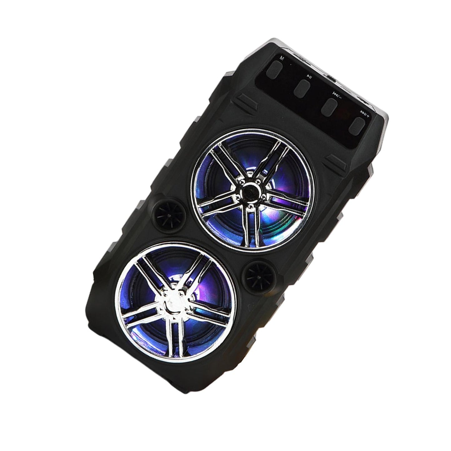 Bluetooth Karaoke Speaker USB Stereo Musical Player for Outdoor Silver Gray