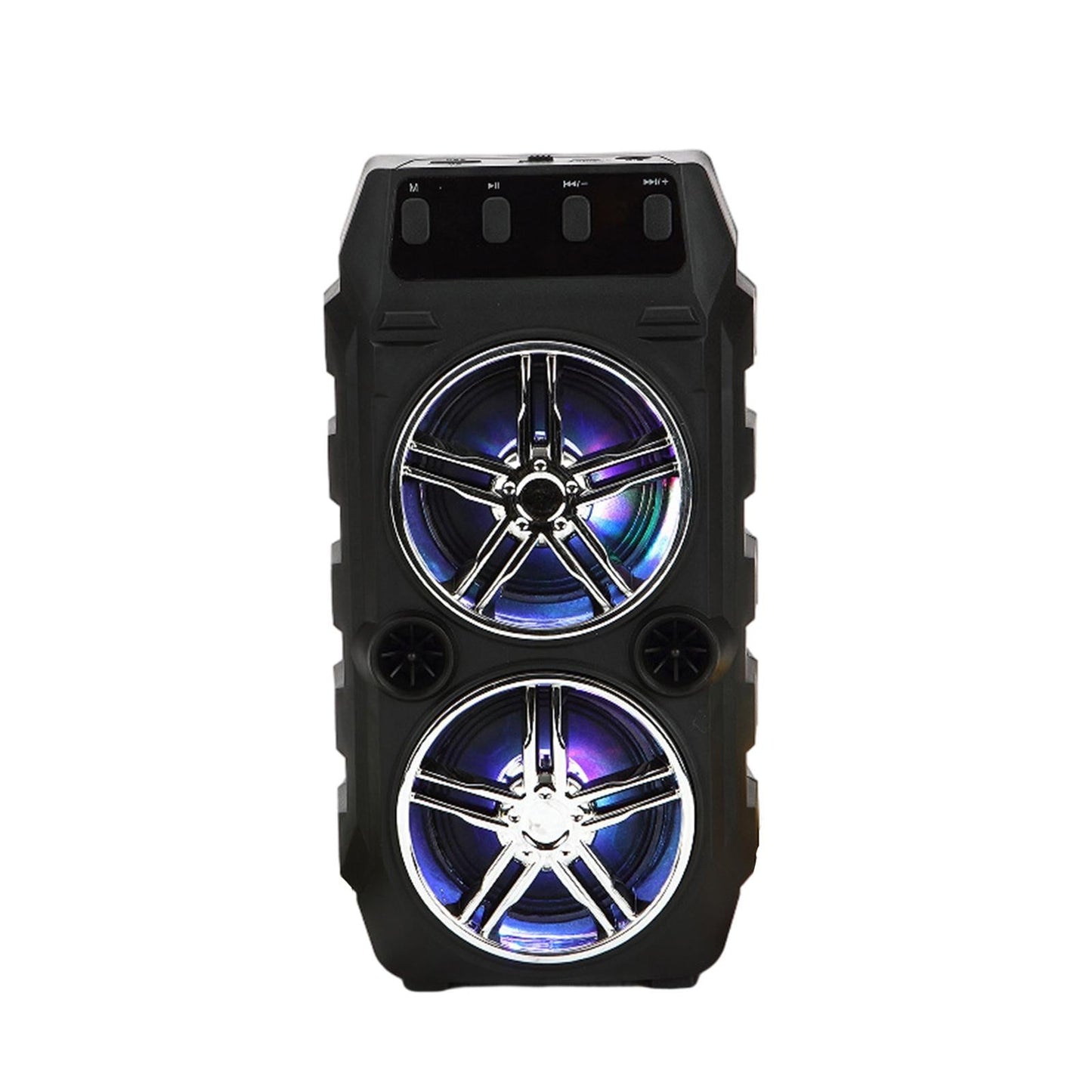 Bluetooth Karaoke Speaker USB Stereo Musical Player for Outdoor Silver Gray