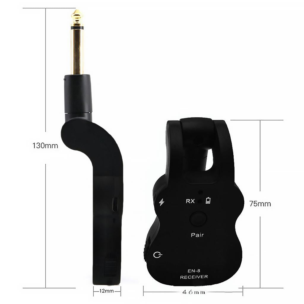 Guitar Wireless Audio Transmitter System Musical Instrument Pickup White