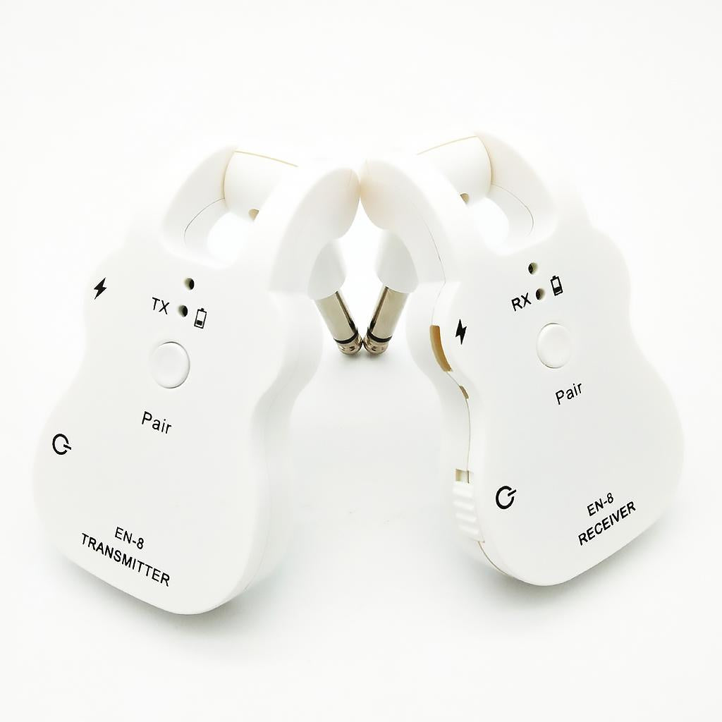 Guitar Wireless Audio Transmitter System Musical Instrument Pickup Silver