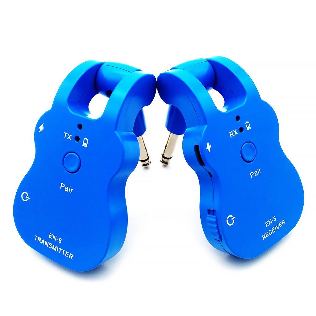 Guitar Wireless Audio Transmitter System Musical Instrument Pickup Blue