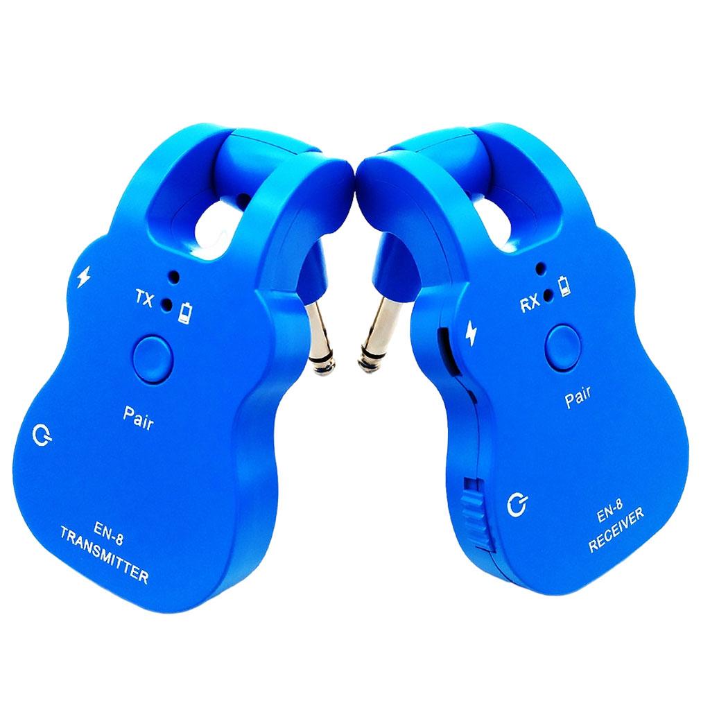 Guitar Wireless Audio Transmitter System Musical Instrument Pickup Blue