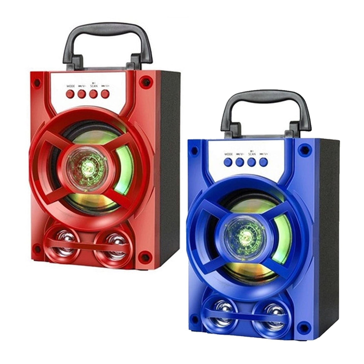 Bluetooth Karaoke Machine Speakers USB LED for Indoor Outdoor Singing Blue