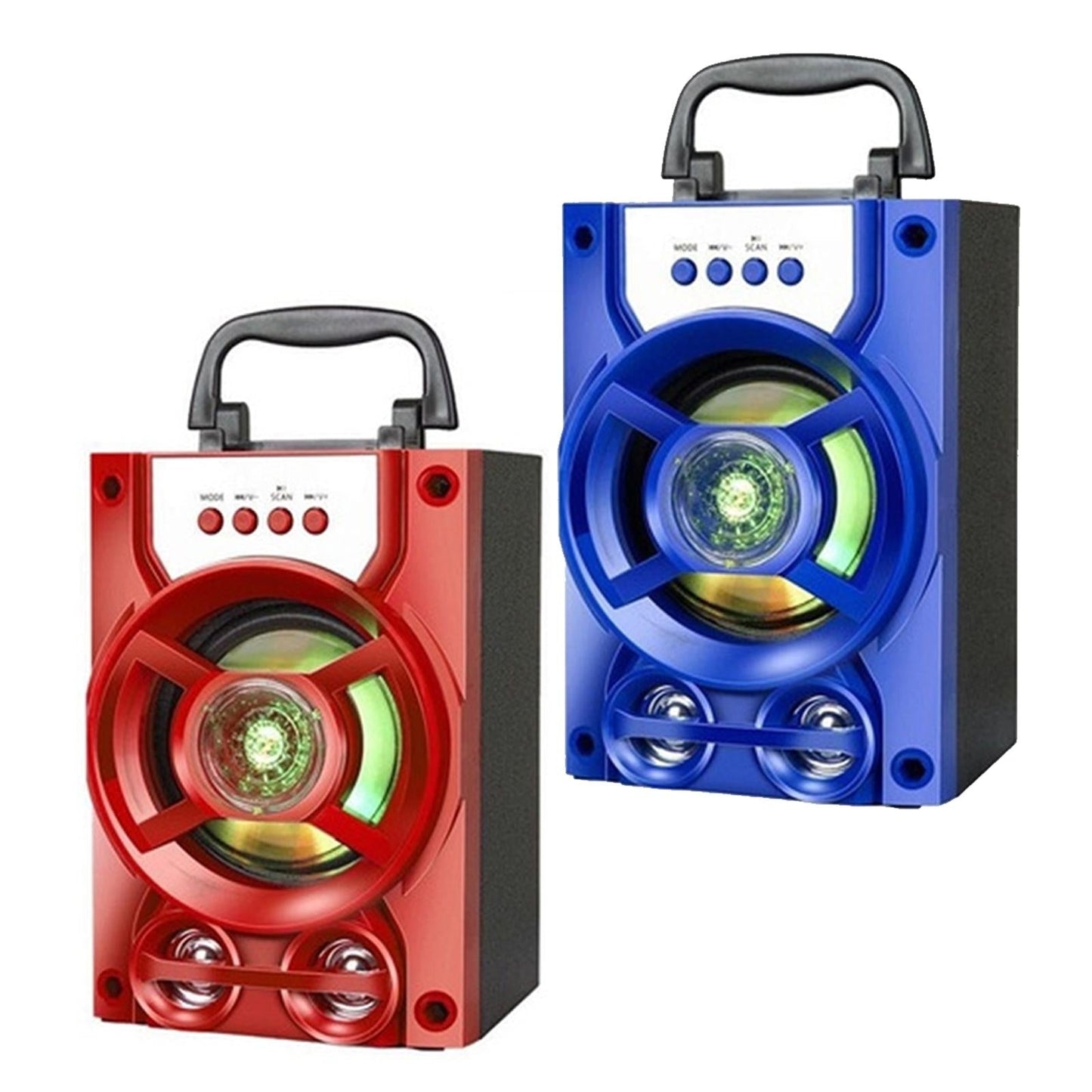 Bluetooth Karaoke Machine Speakers USB LED for Indoor Outdoor Singing Blue