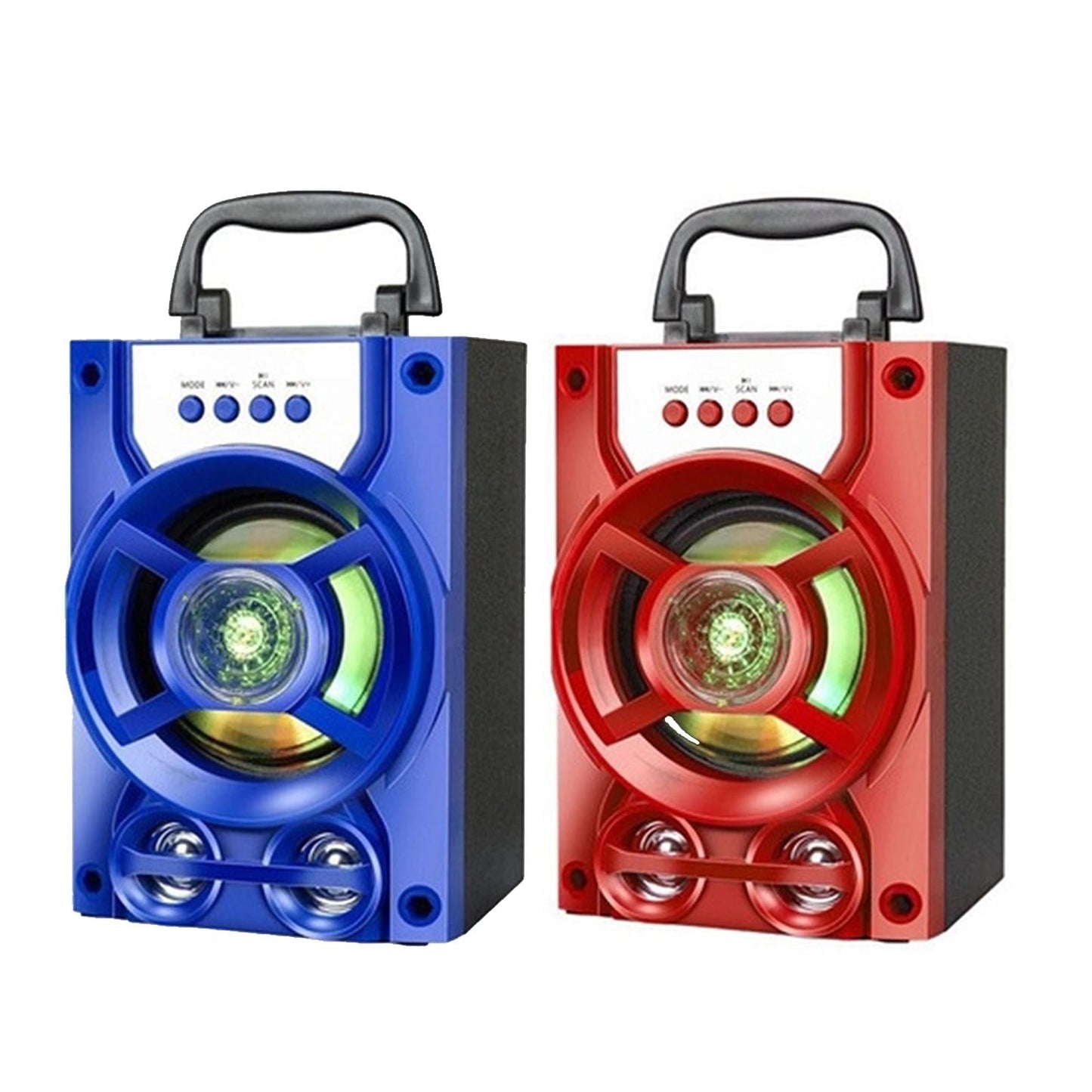 Bluetooth Karaoke Machine Speakers USB LED for Indoor Outdoor Singing Blue
