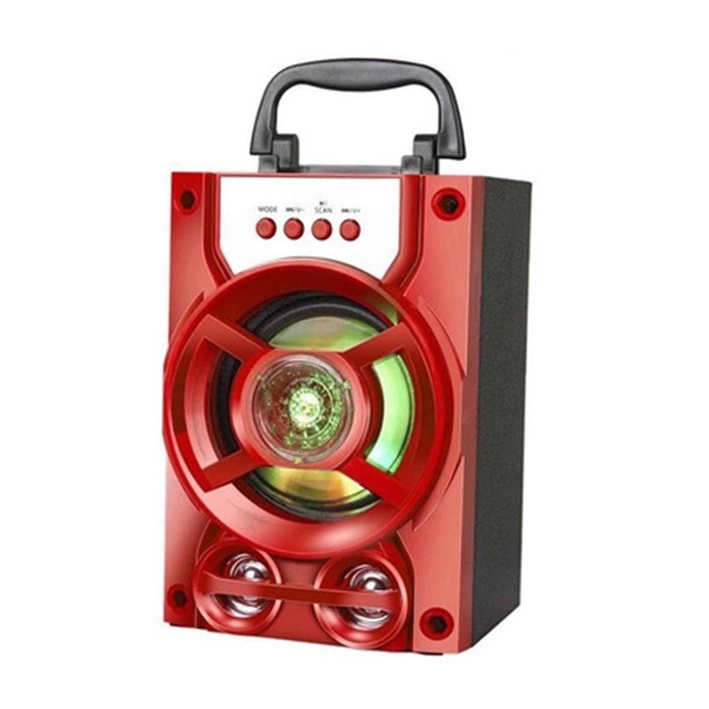 Bluetooth Karaoke Machine Speakers USB LED for Indoor Outdoor Singing Red