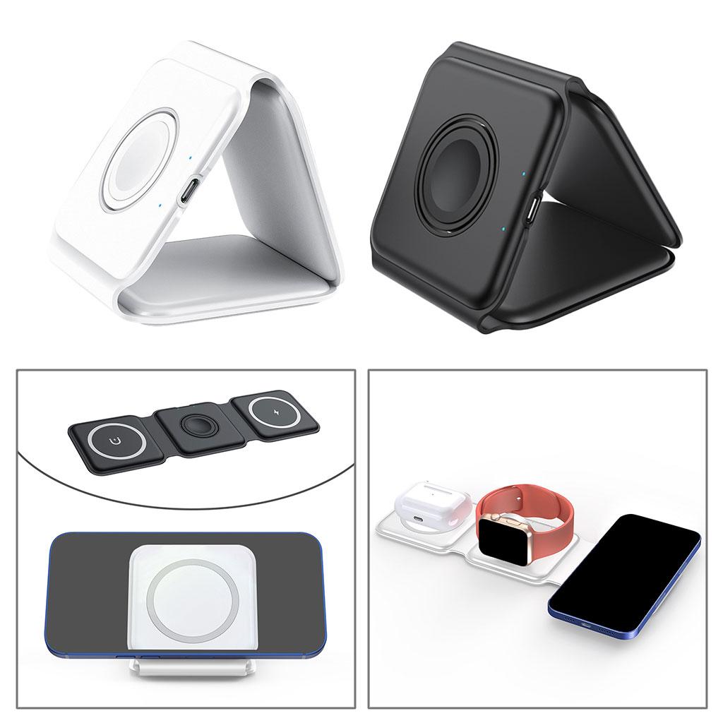 Wireless Charger 3 in 1 Charging Dock Station for AirPods i Phone White