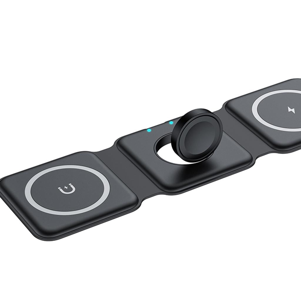 Wireless Charger 3 in 1 Charging Dock Station for AirPods i Phone Black