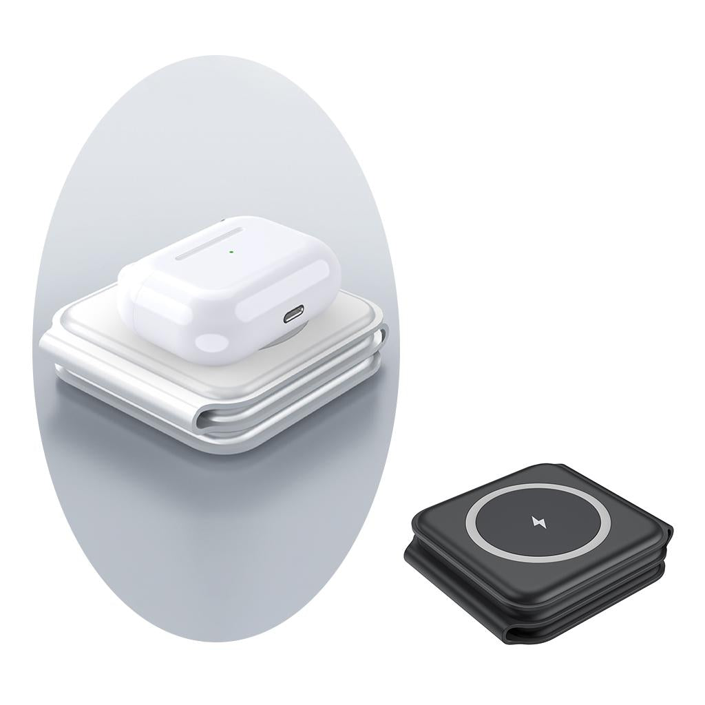 Wireless Charger 3 in 1 Charging Dock Station for AirPods i Phone Black