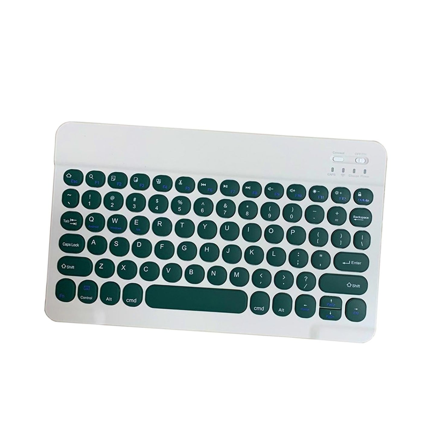 Round Keycap Wireless Bluetooth Keyboard for Phones Laptop Blue