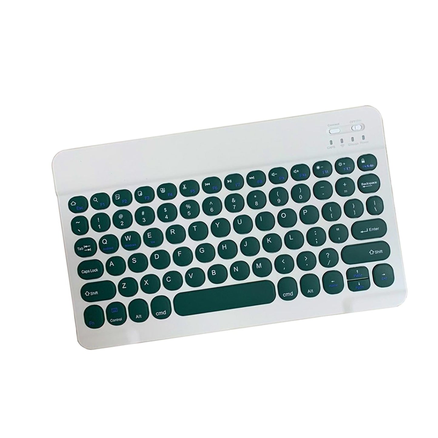 Round Keycap Wireless Bluetooth Keyboard for Phones Laptop Blue