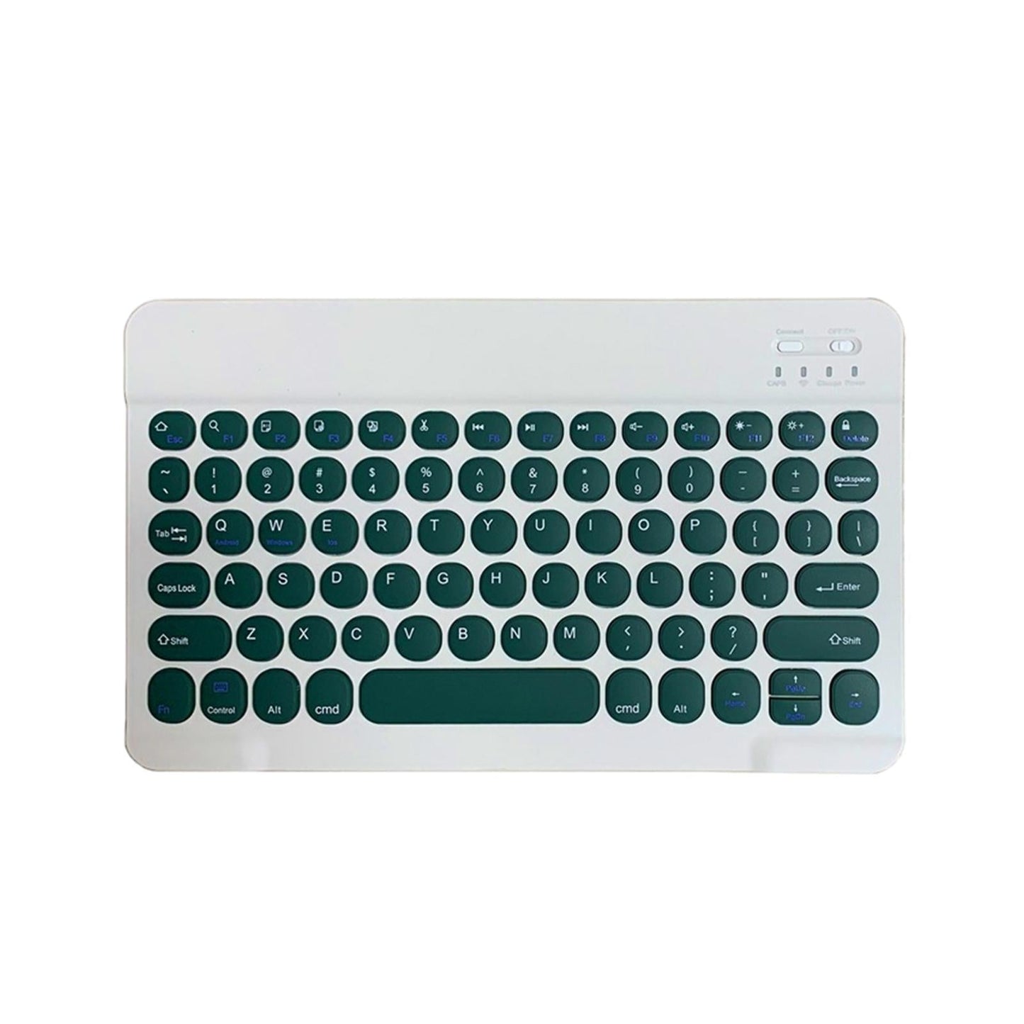 Round Keycap Wireless Bluetooth Keyboard for Phones Laptop Blue