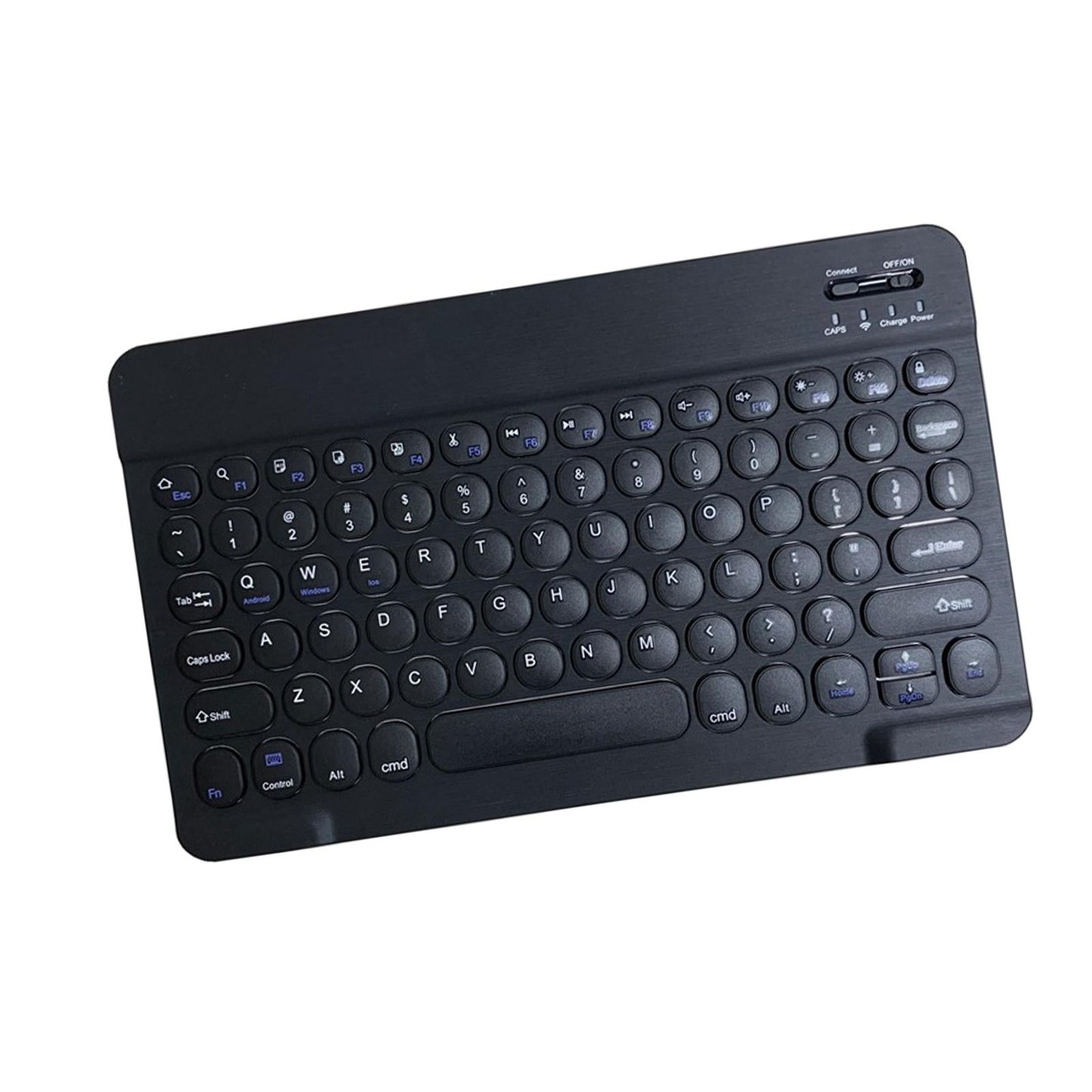 Round Keycap Wireless Bluetooth Keyboard for Phones Laptop Black