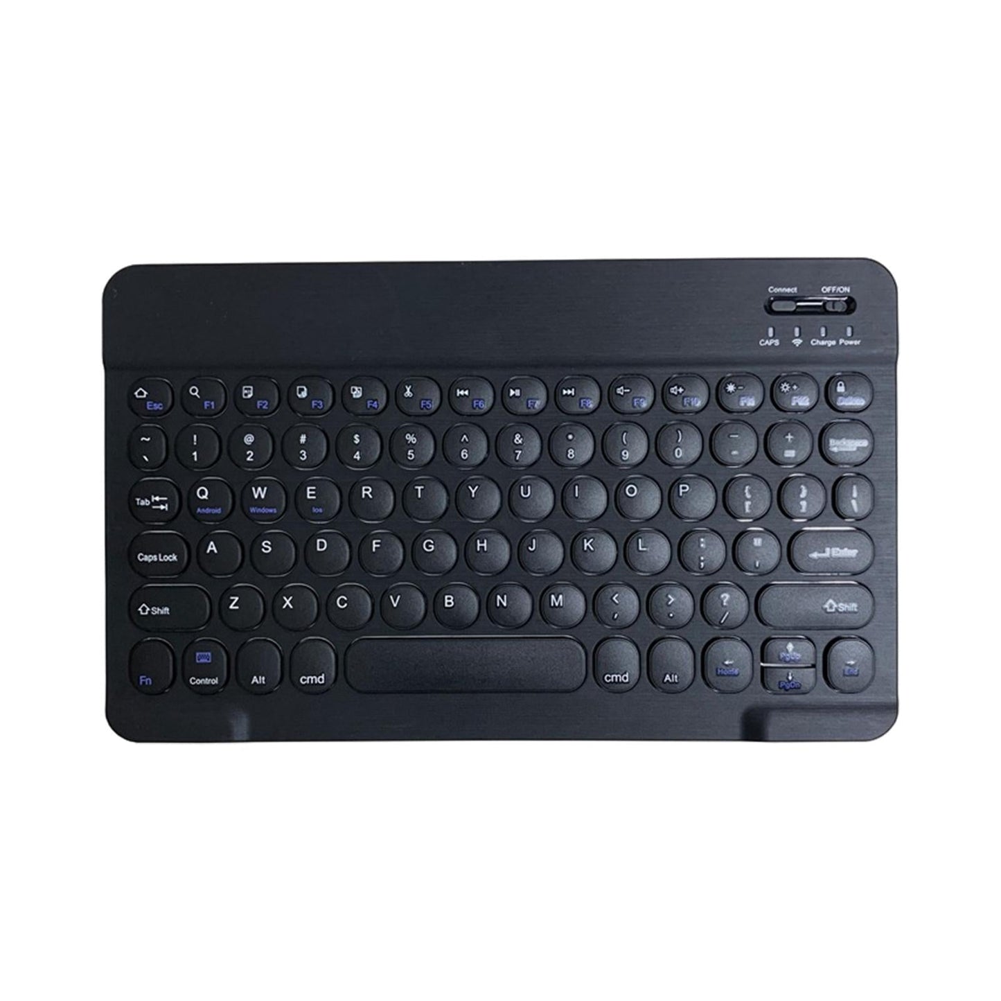 Round Keycap Wireless Bluetooth Keyboard for Phones Laptop Black