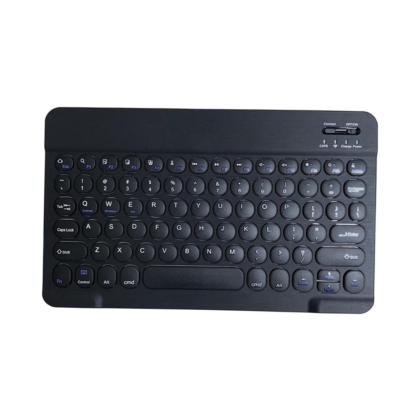 Round Keycap Wireless Bluetooth Keyboard for Phones Laptop Black