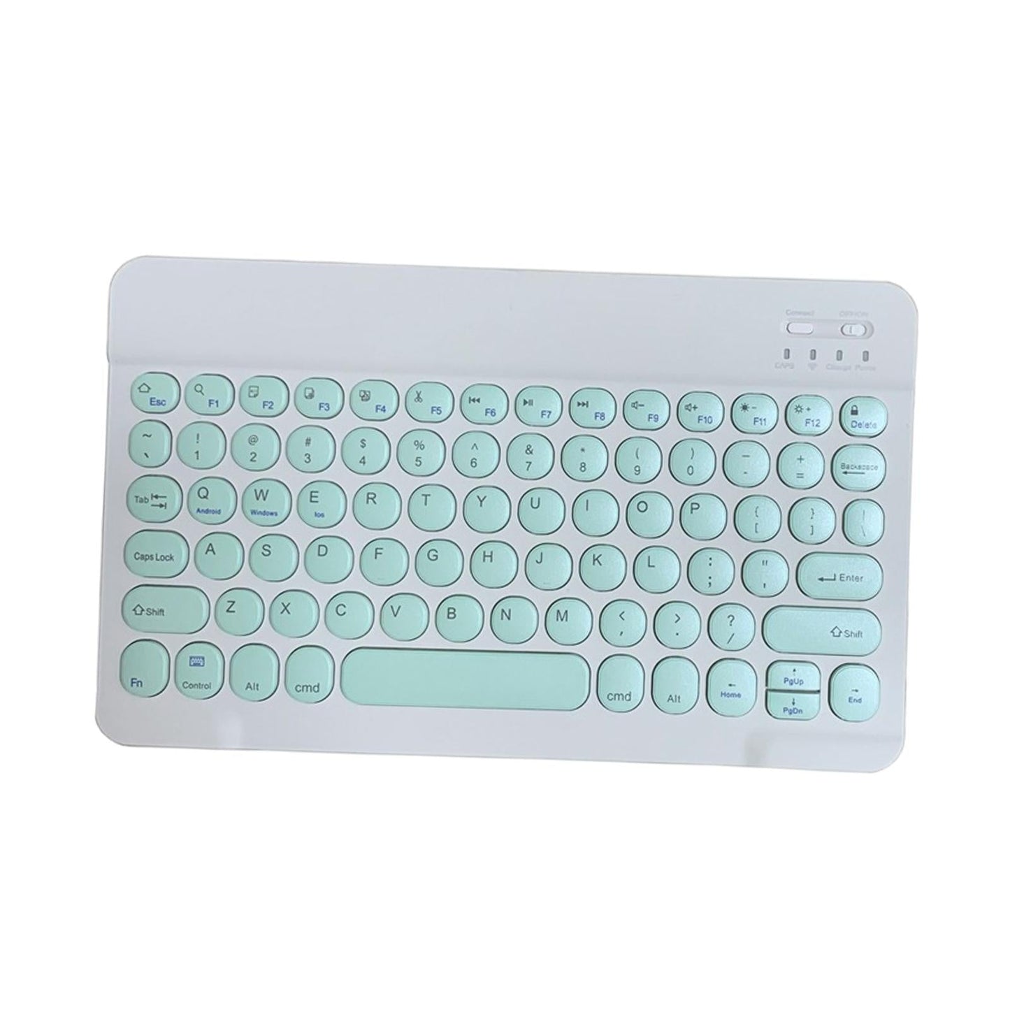 Round Keycap Wireless Bluetooth Keyboard for Phones Laptop Green