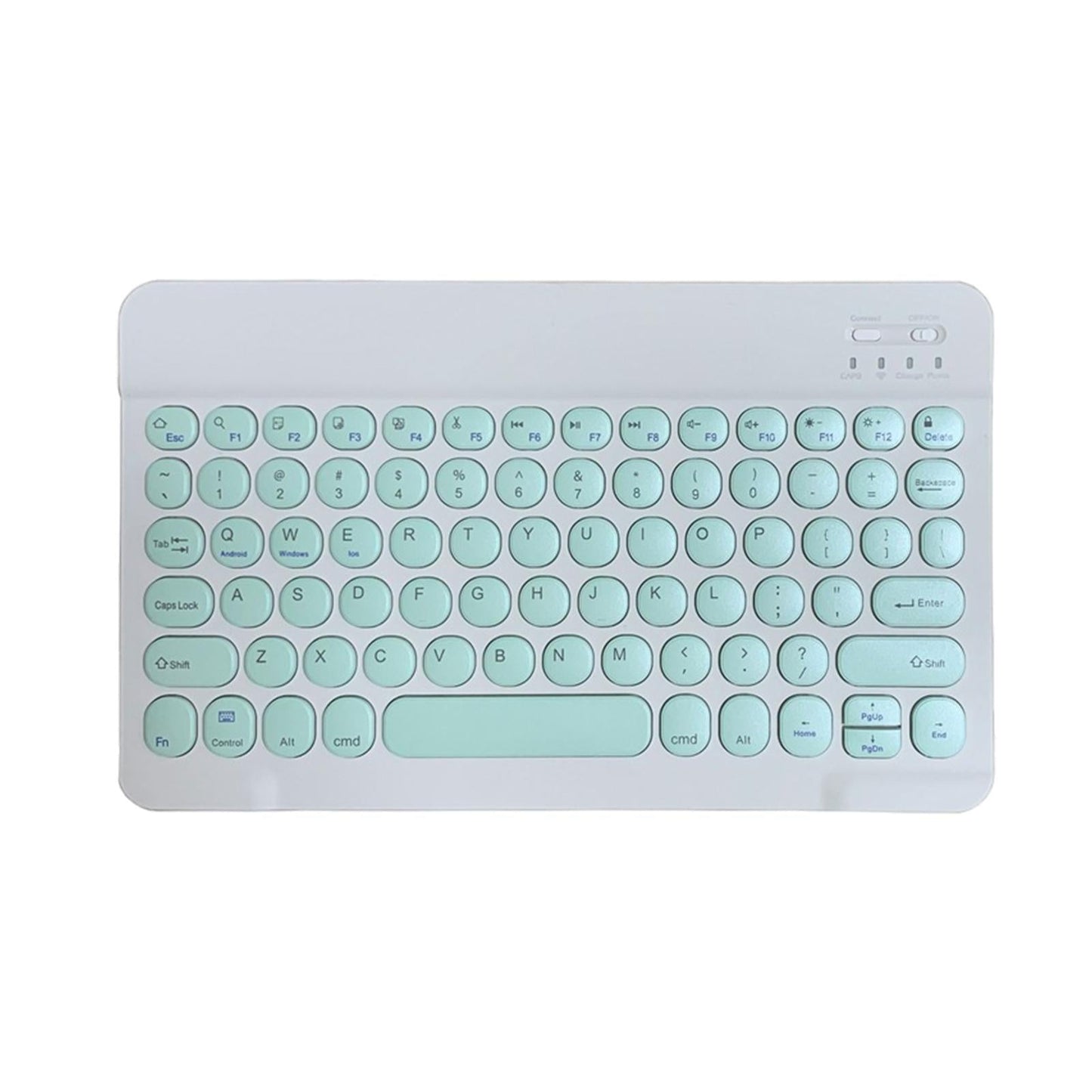 Round Keycap Wireless Bluetooth Keyboard for Phones Laptop Green