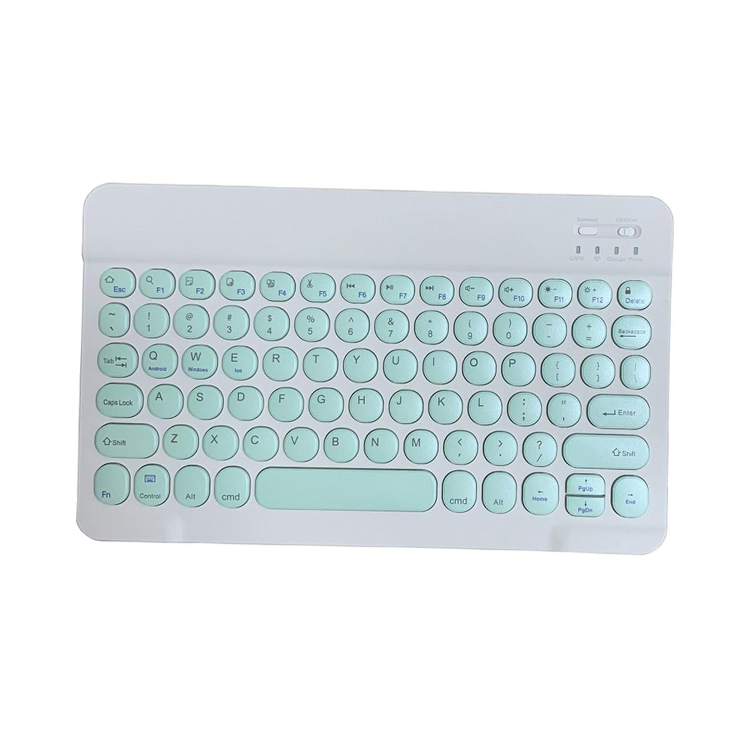 Round Keycap Wireless Bluetooth Keyboard for Phones Laptop Green