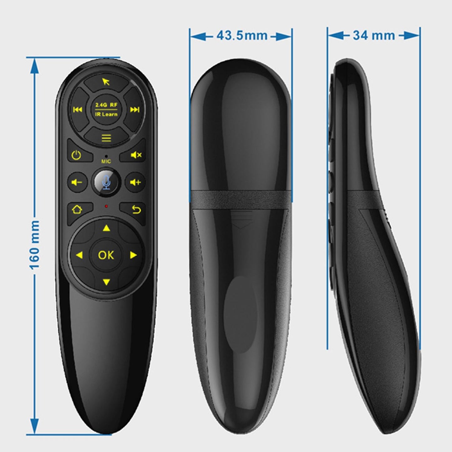 Q6 Remote Control 2.4G Wireless for Projector no backlight
