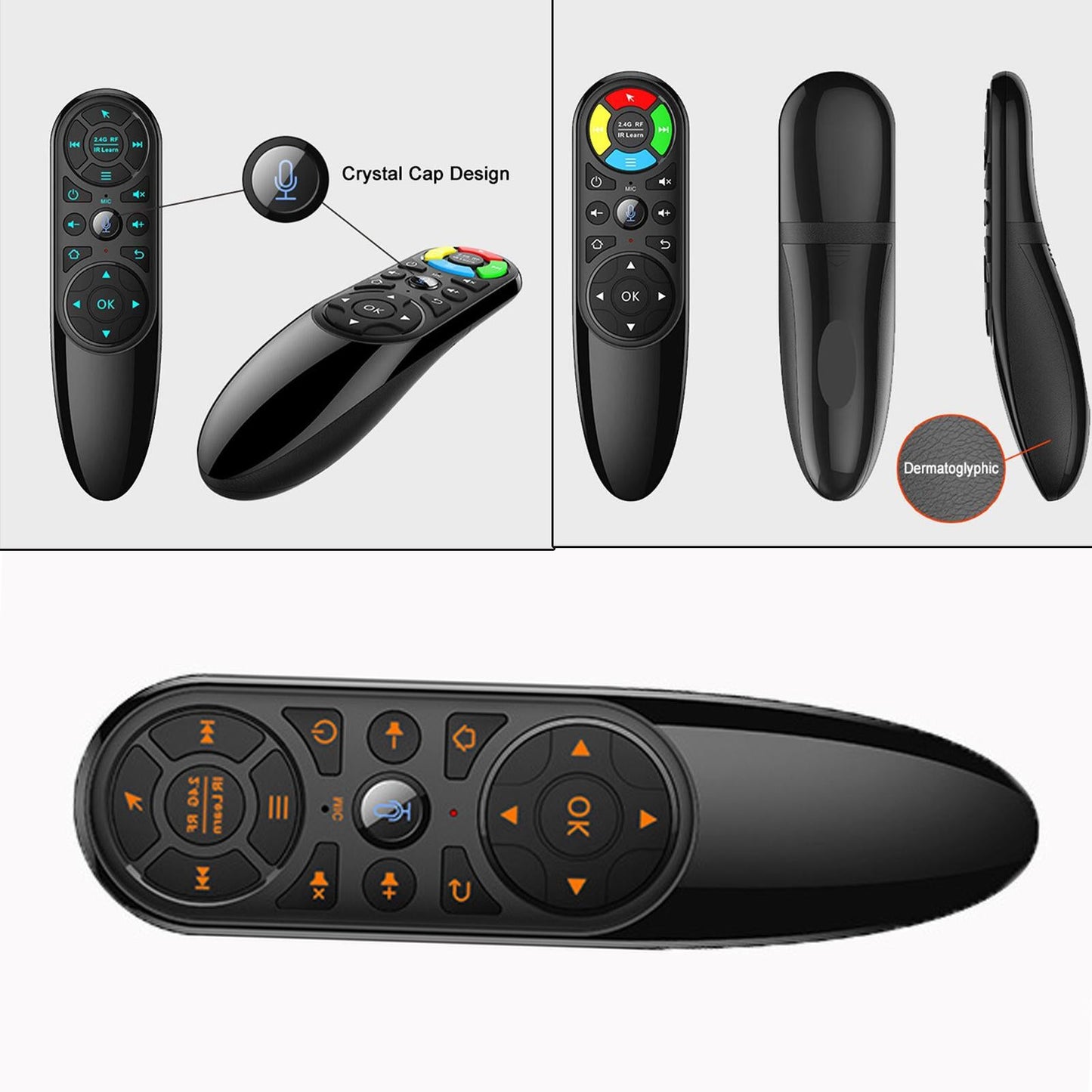 Q6 Remote Control 2.4G Wireless for Projector colorful backlight