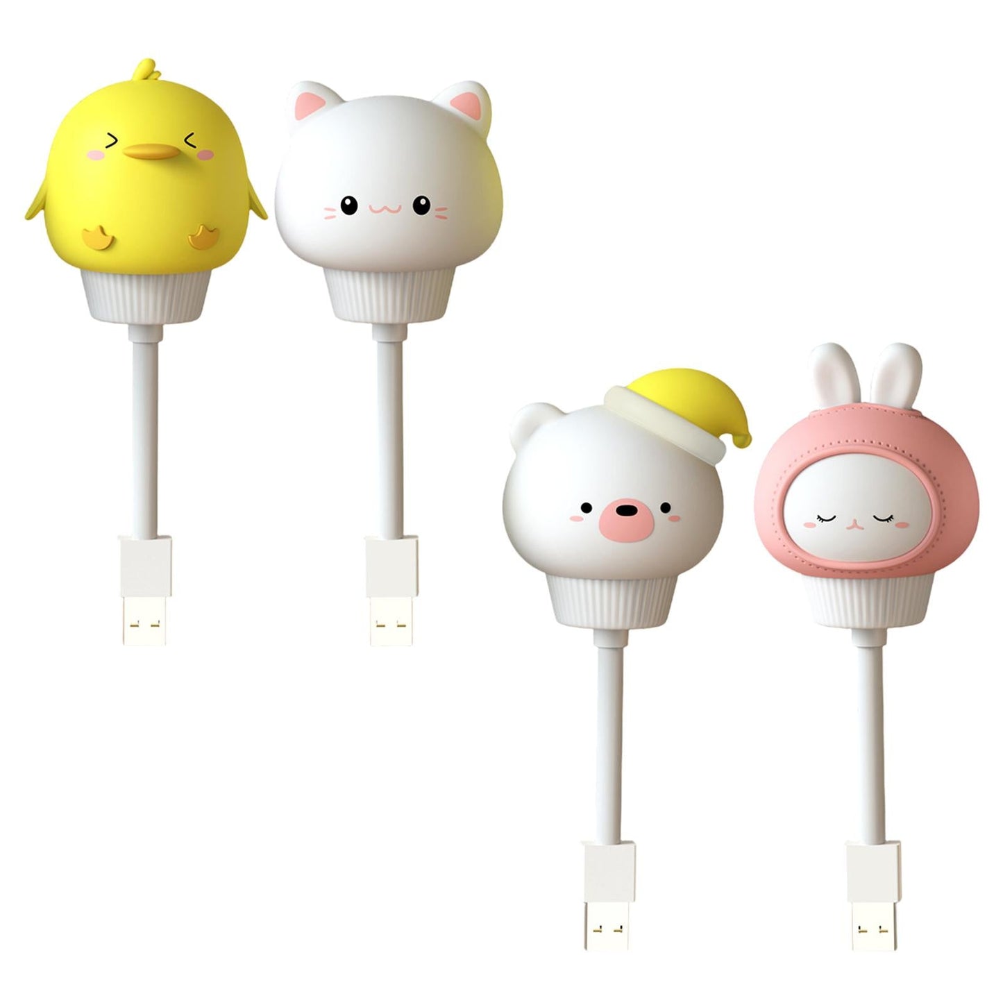 Night Light Under Cabinet Decorations Mini for Bedroom Kitchen Baby Girls Pink Bunny