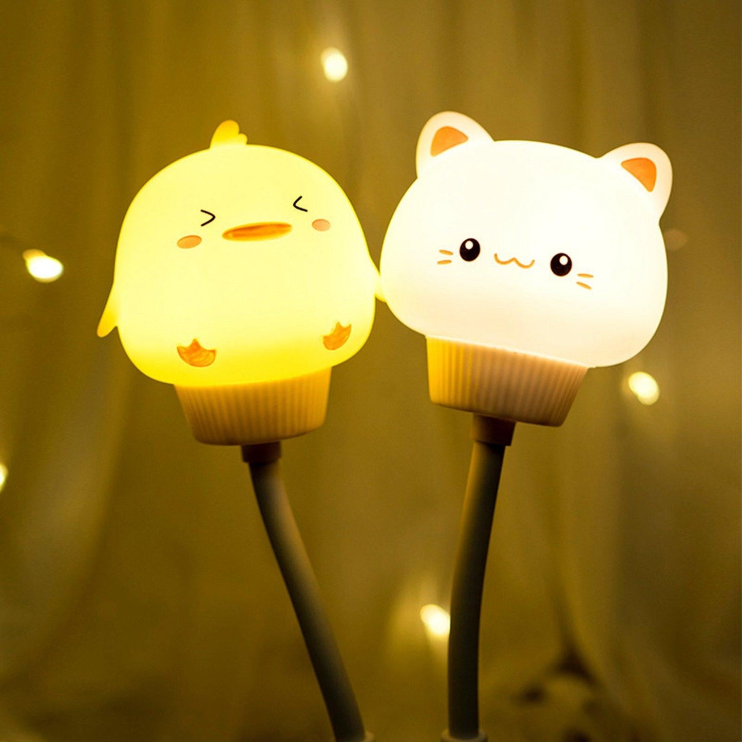 Night Light Under Cabinet Decorations Mini for Bedroom Kitchen Baby Girls Yellow Duckling