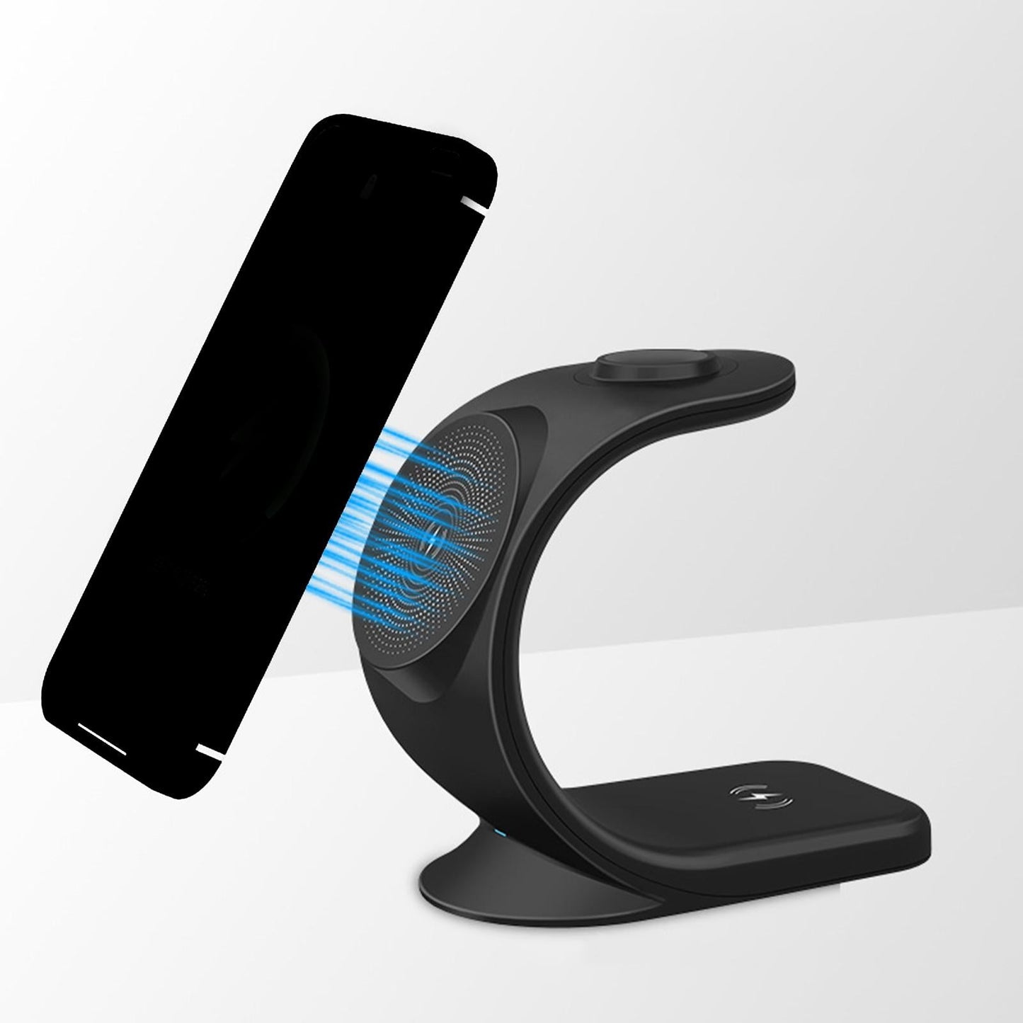 3 in 1 Wireless Magnetic Charger for Earphones 12 Max Pro 11/x/xr iwatch White