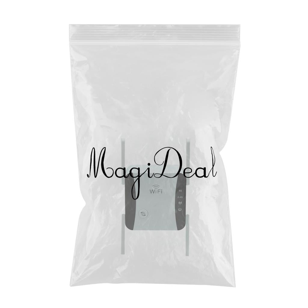 1200Mbps WiFi Extender Repeater 5G 2.4G Dual Band for Home white