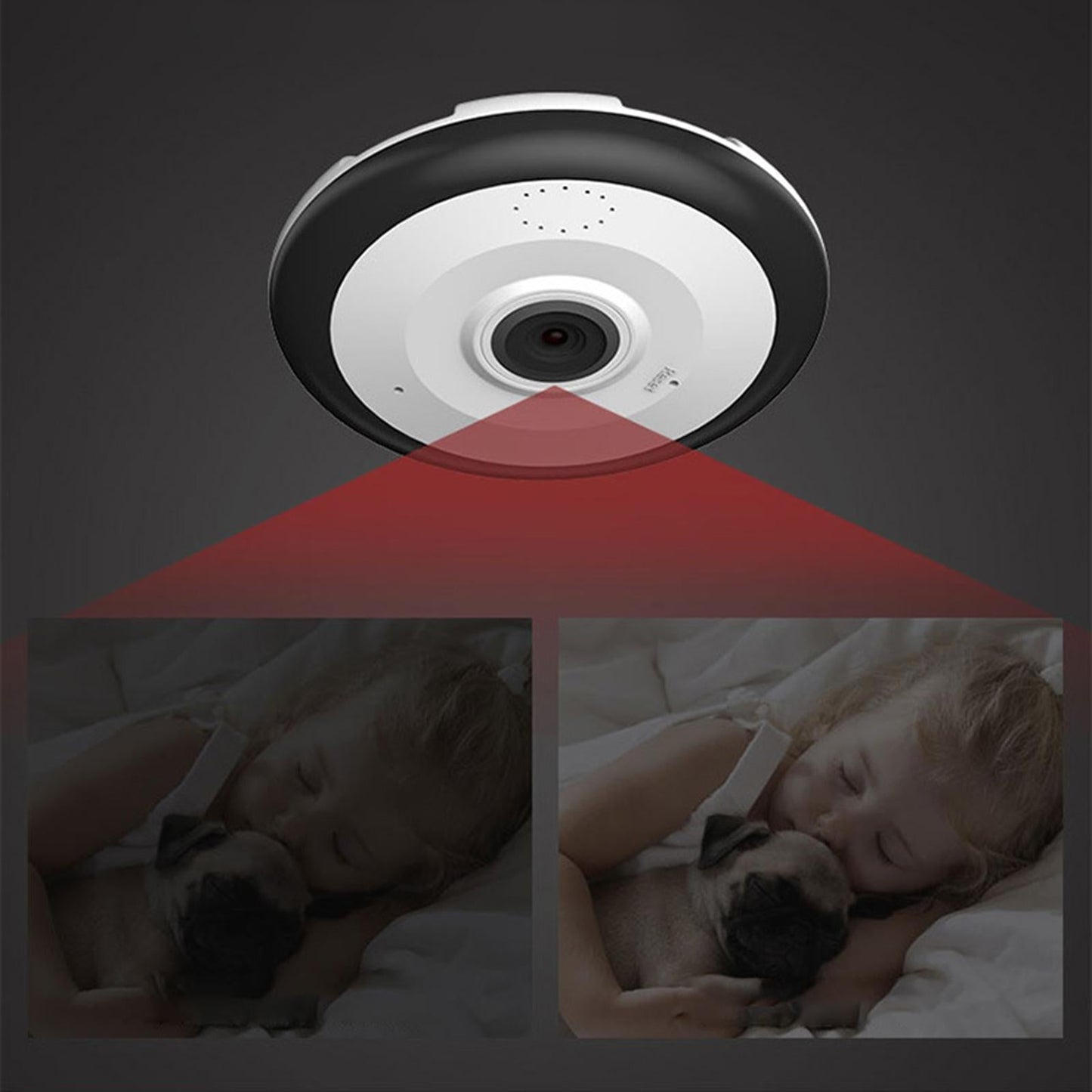 Mini Camera Dual Way Talking 360 Panoramic Fisheye Lens for Car Video 5MP