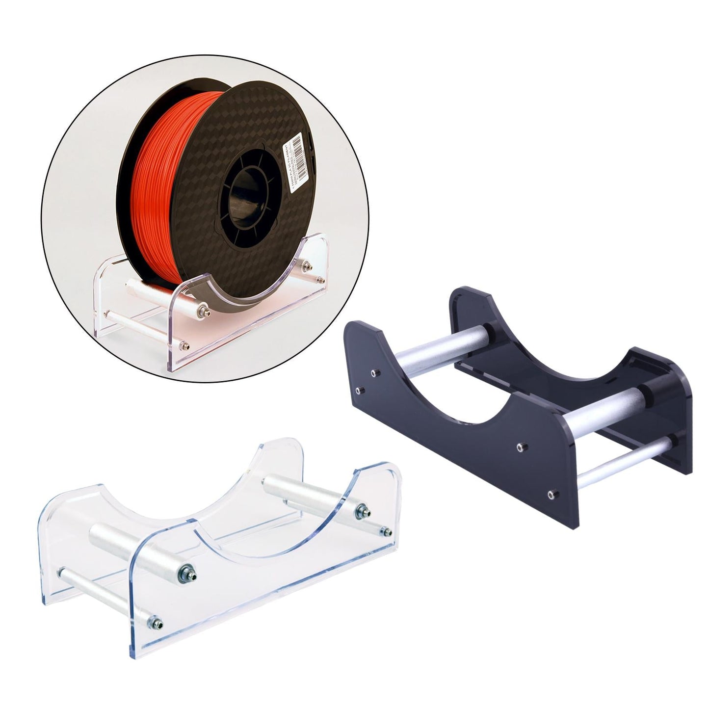 3D Printer Spool Holder Rack with Bearing for PLA Material PETG transparent