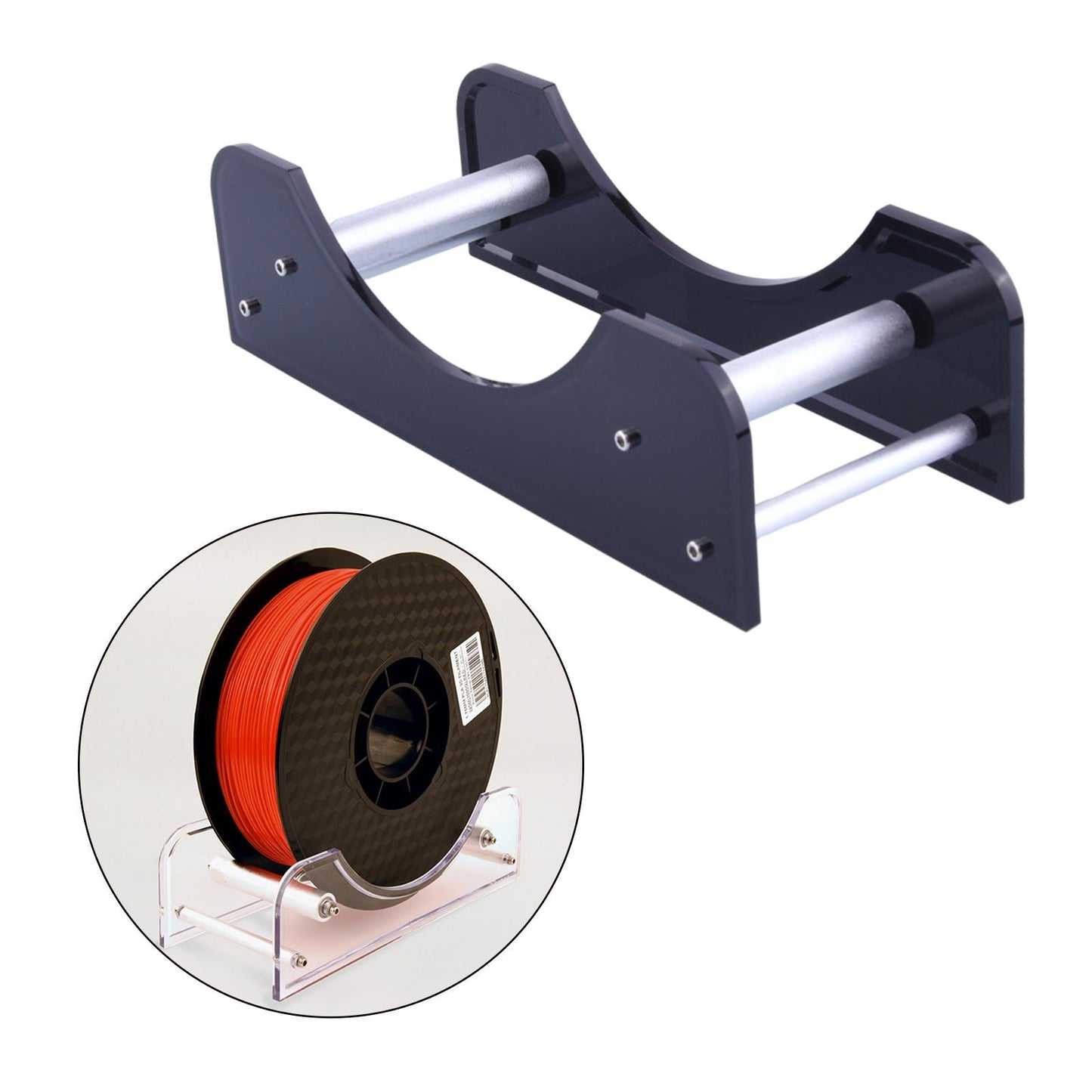 3D Printer Spool Holder Rack with Bearing for PLA Material PETG black