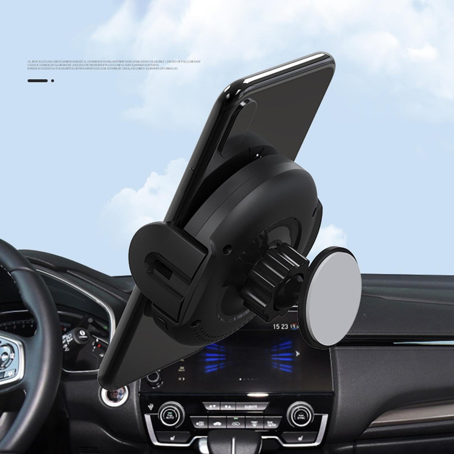 Wireless Automatic Clamping Car Phone Holder Fast Charger Mount Holder 15W