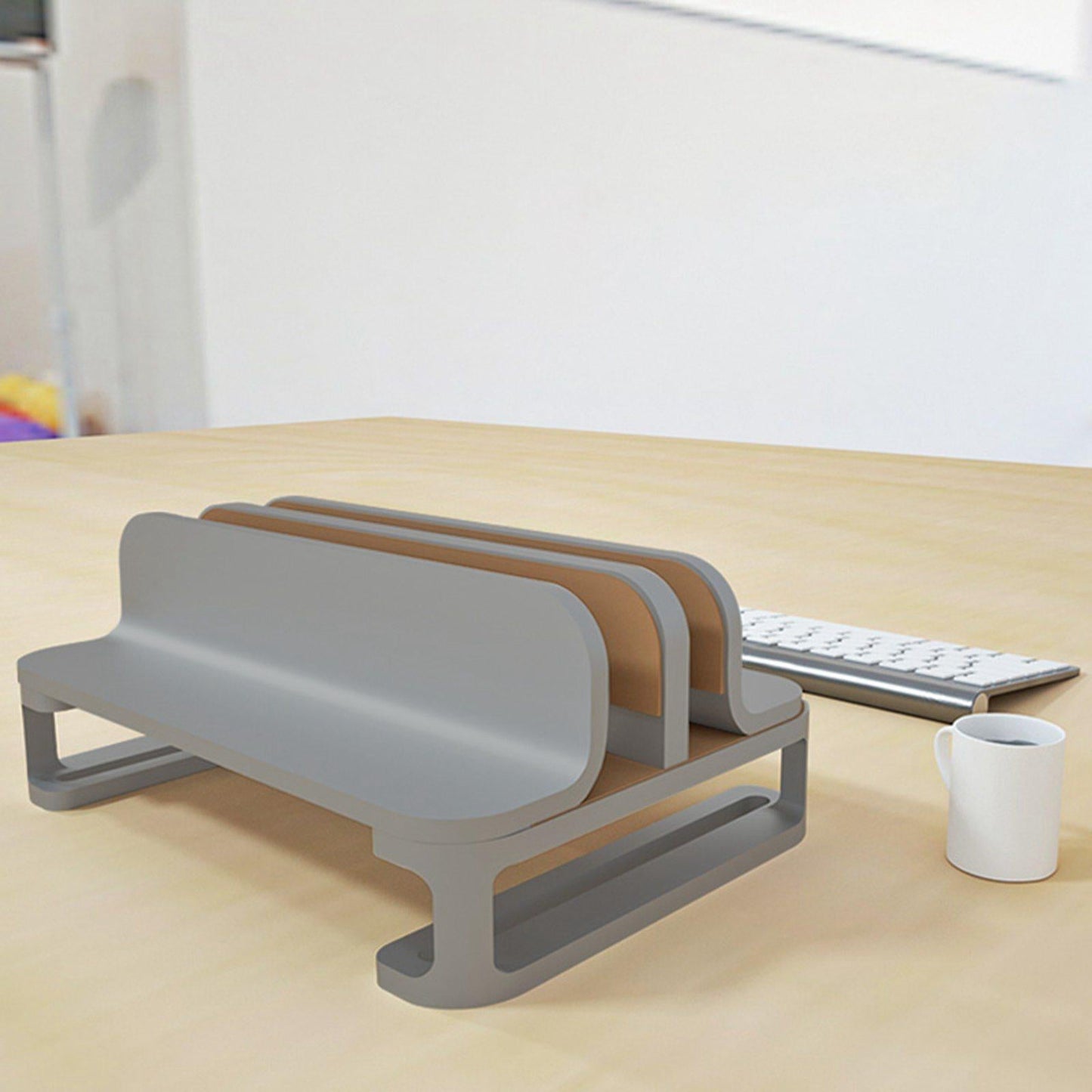 Vertical Laptop Stand Accessories Upgraded Bracket Adjustable for Home Silver