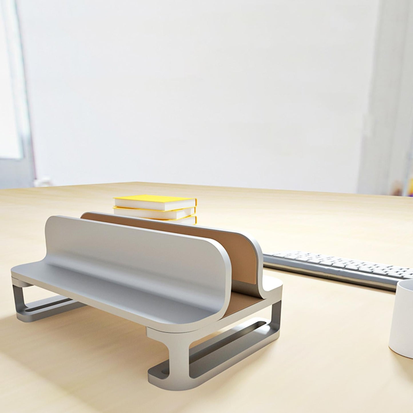 Vertical Laptop Stand Accessories Upgraded Bracket Adjustable for Office Silver