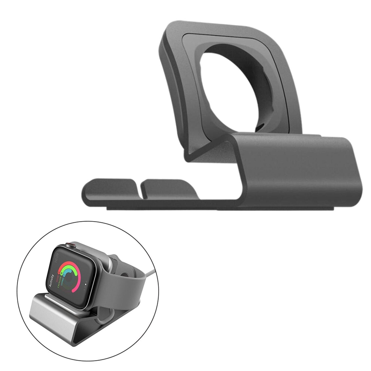 Chargering Station Dock Wireless Charger Holder for Bedroom Office Home Grey